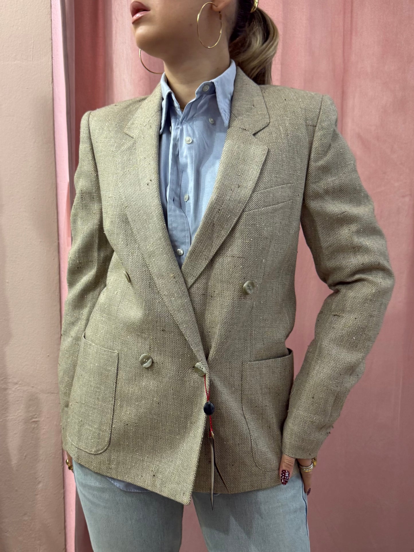 Blazer sartoriale new old stock lana misto seta