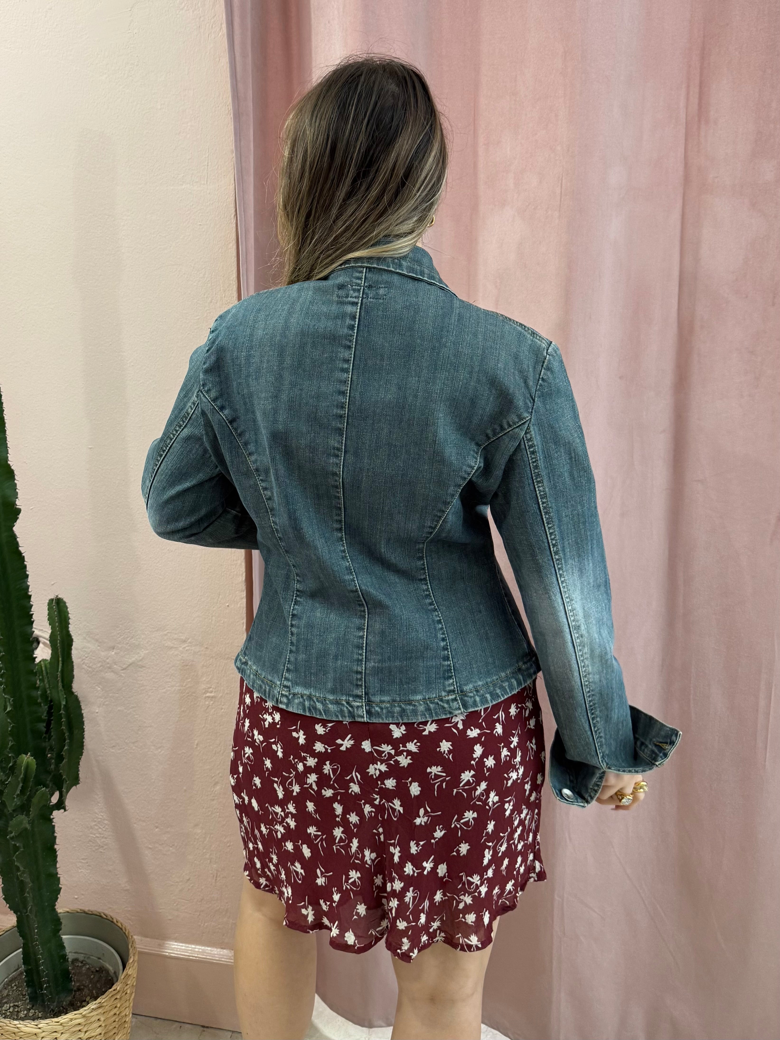 Giacca 00s in denim slavato