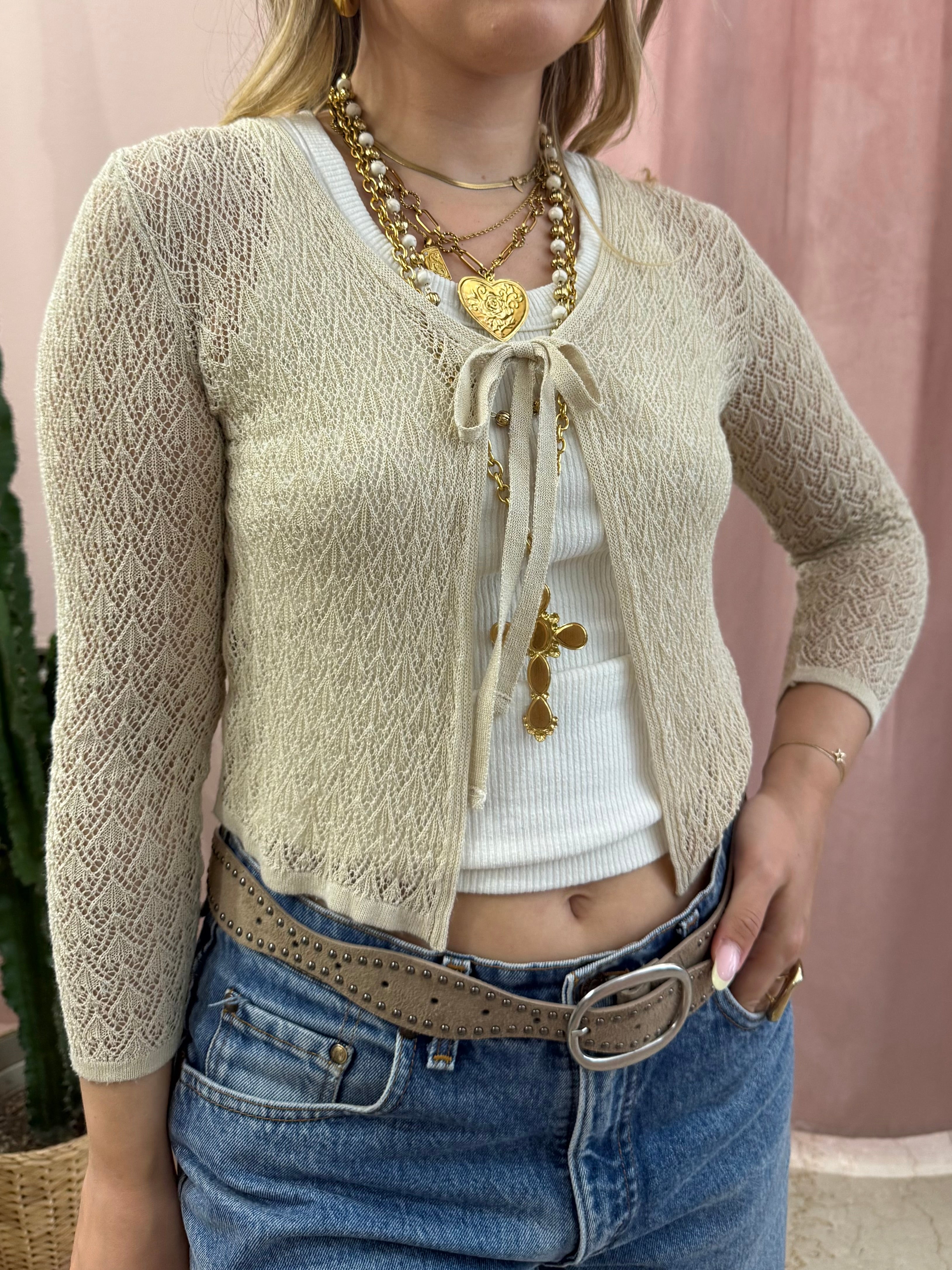 Cardigan 00s beige