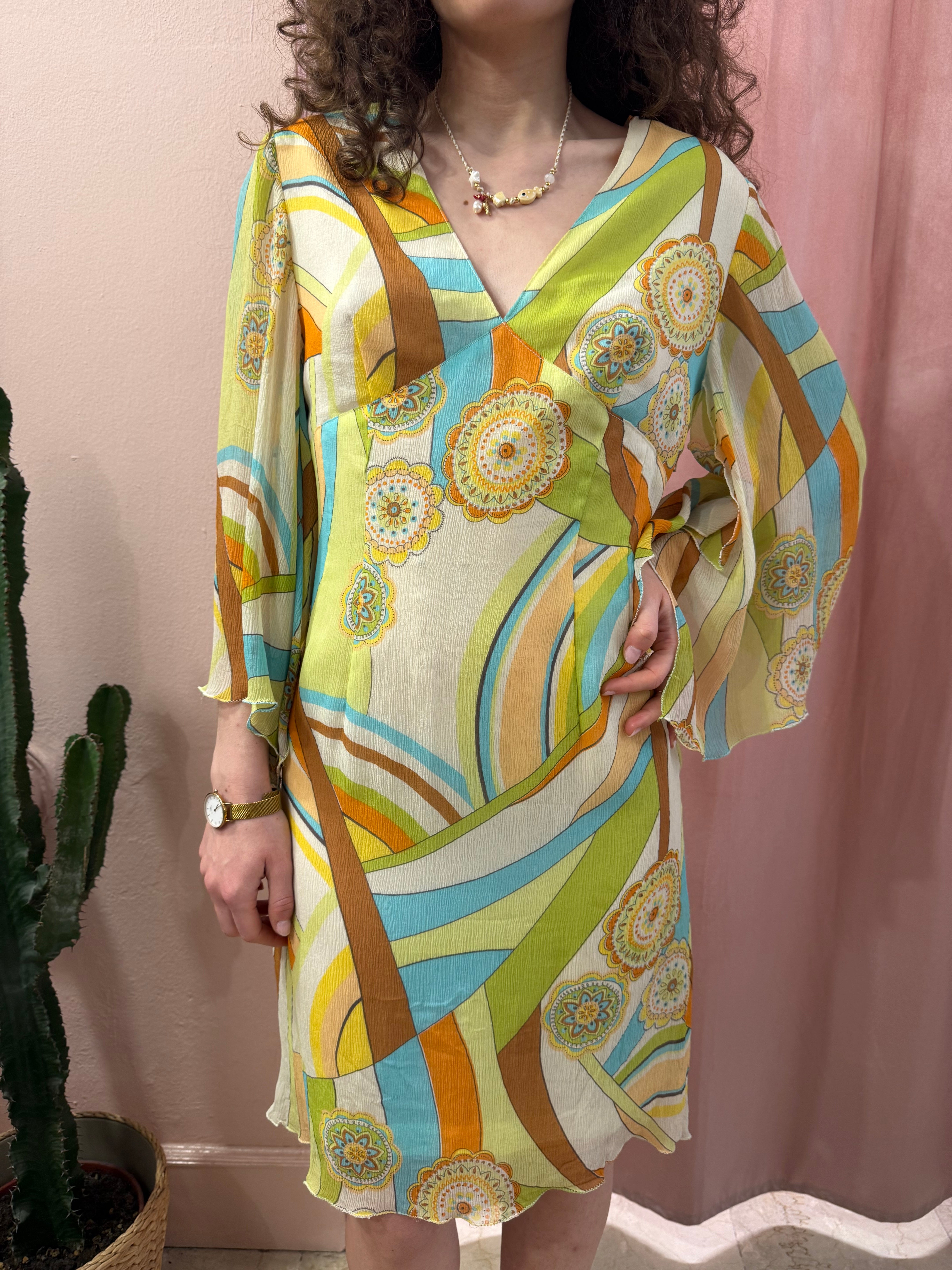 Vestito morbido in fantasia colorata