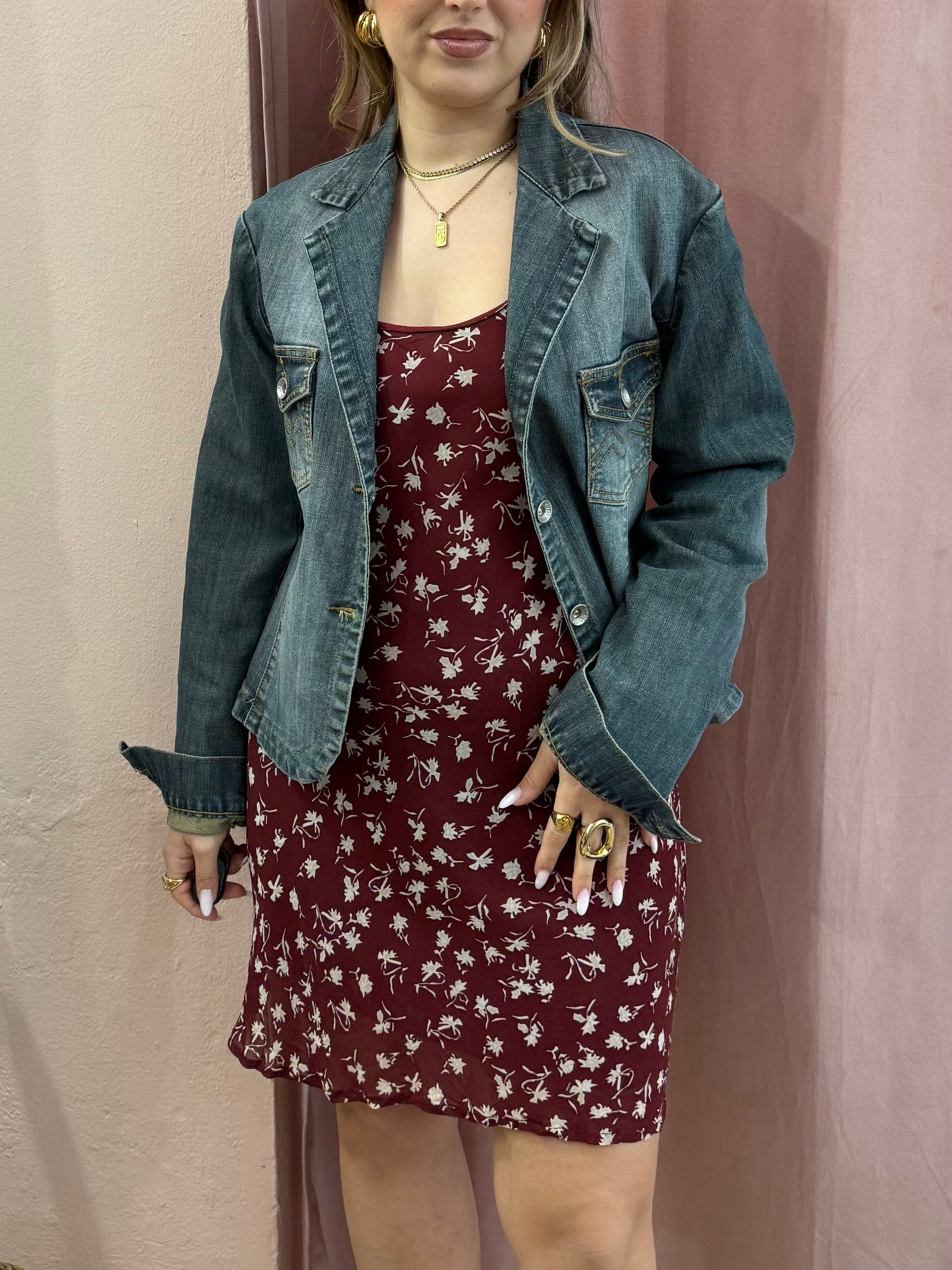 Giacca 00s in denim slavato