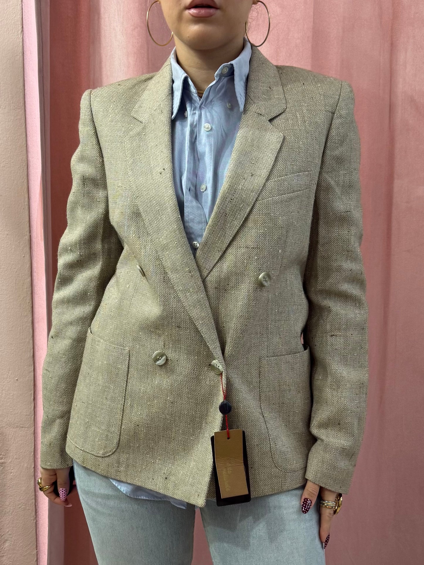 Blazer sartoriale new old stock lana misto seta