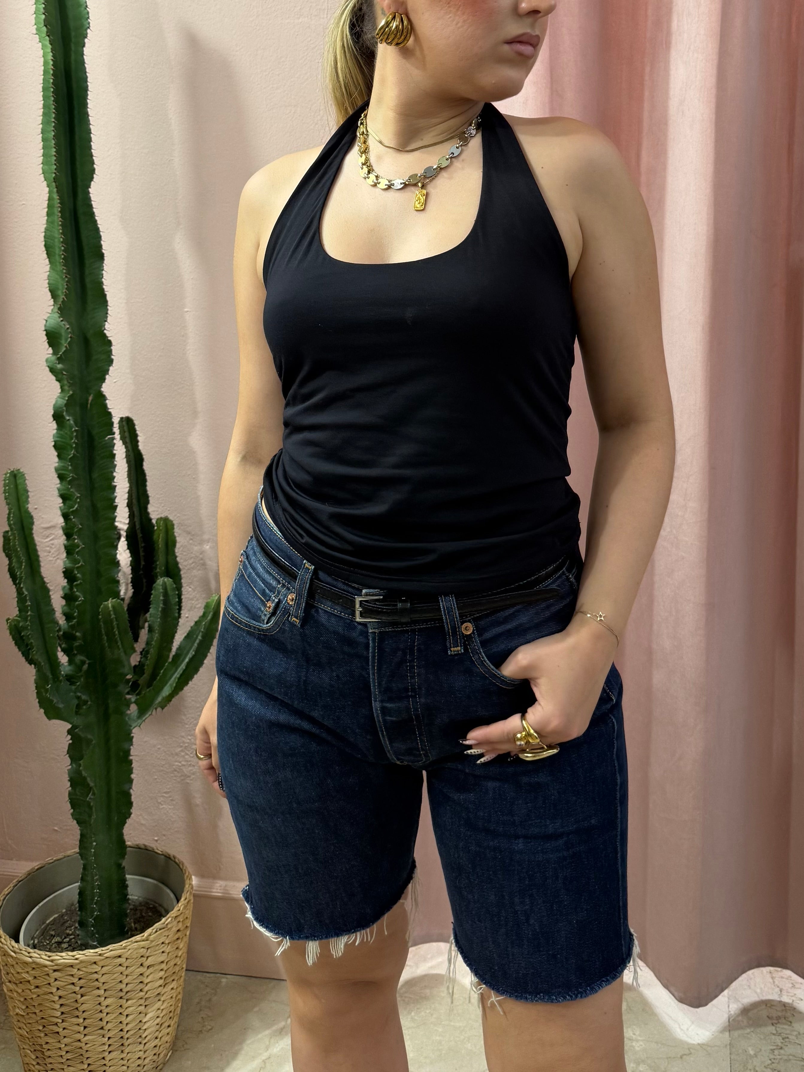 Bermuda Levis vintage denim scuro
