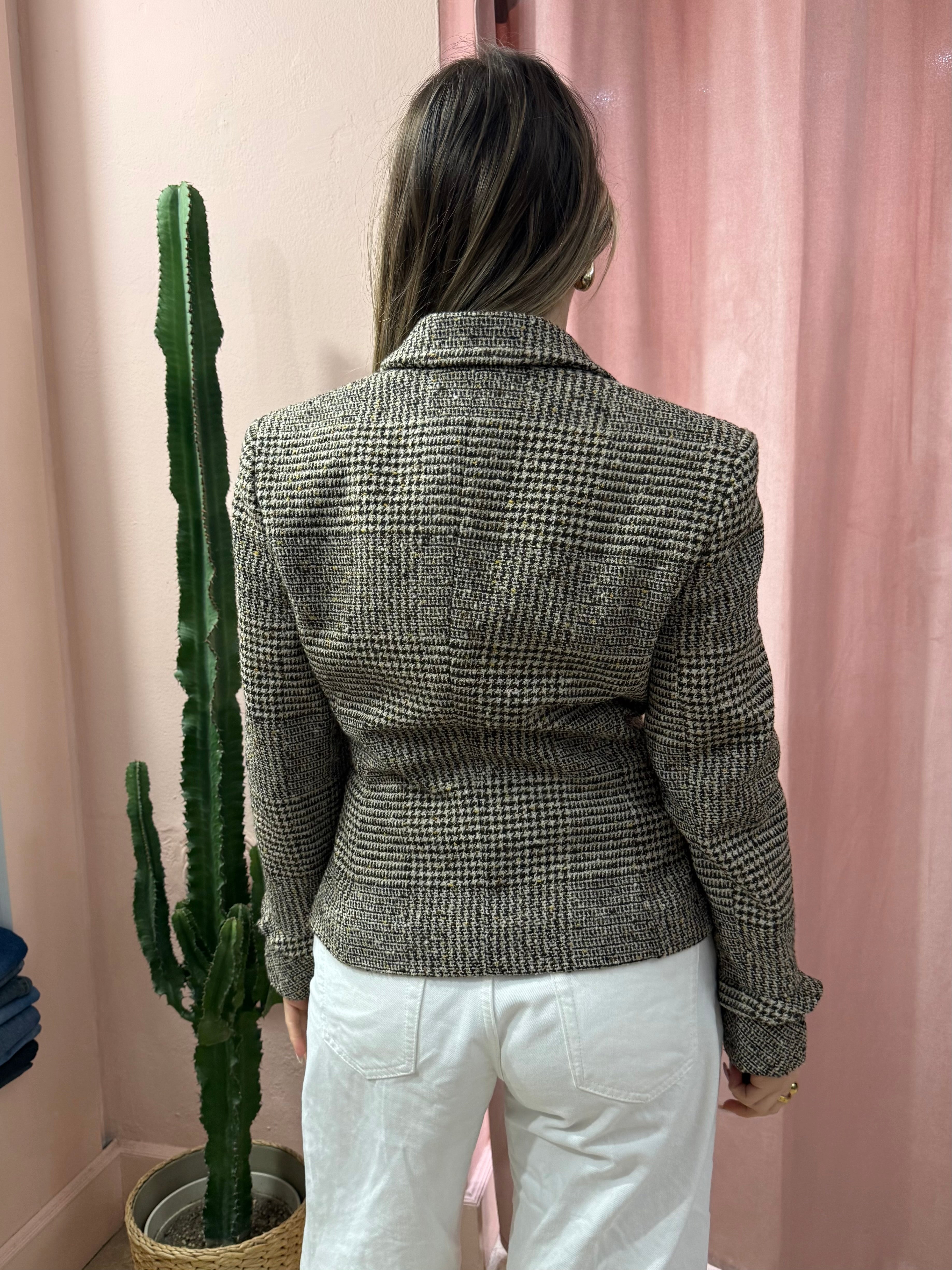 Blazer in lana pied de poule