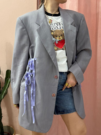 Blazer upcycling fiocchi lilla