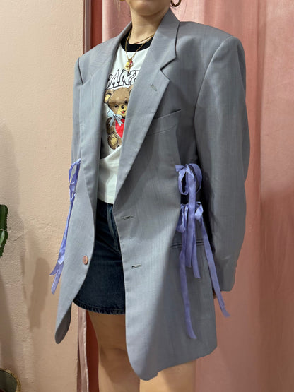 Blazer upcycling fiocchi lilla