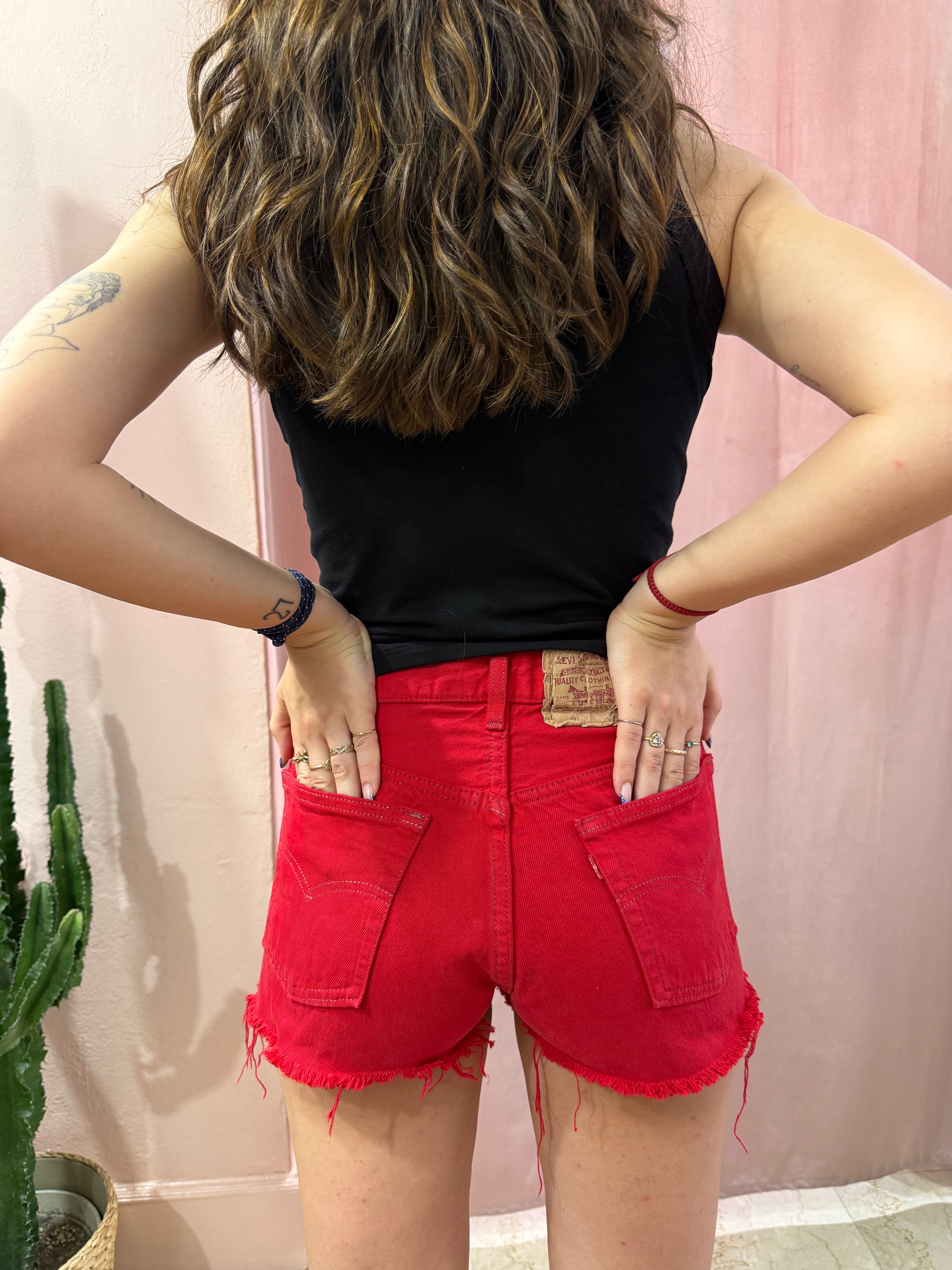 Shorts Levis vintage rosso
