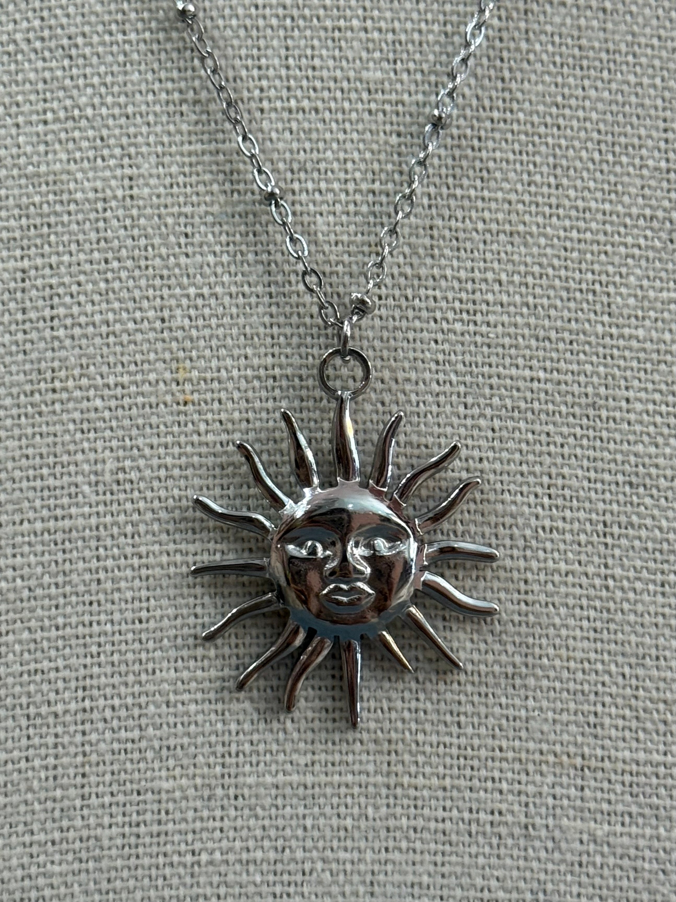 Collana con Sole gold/silver
