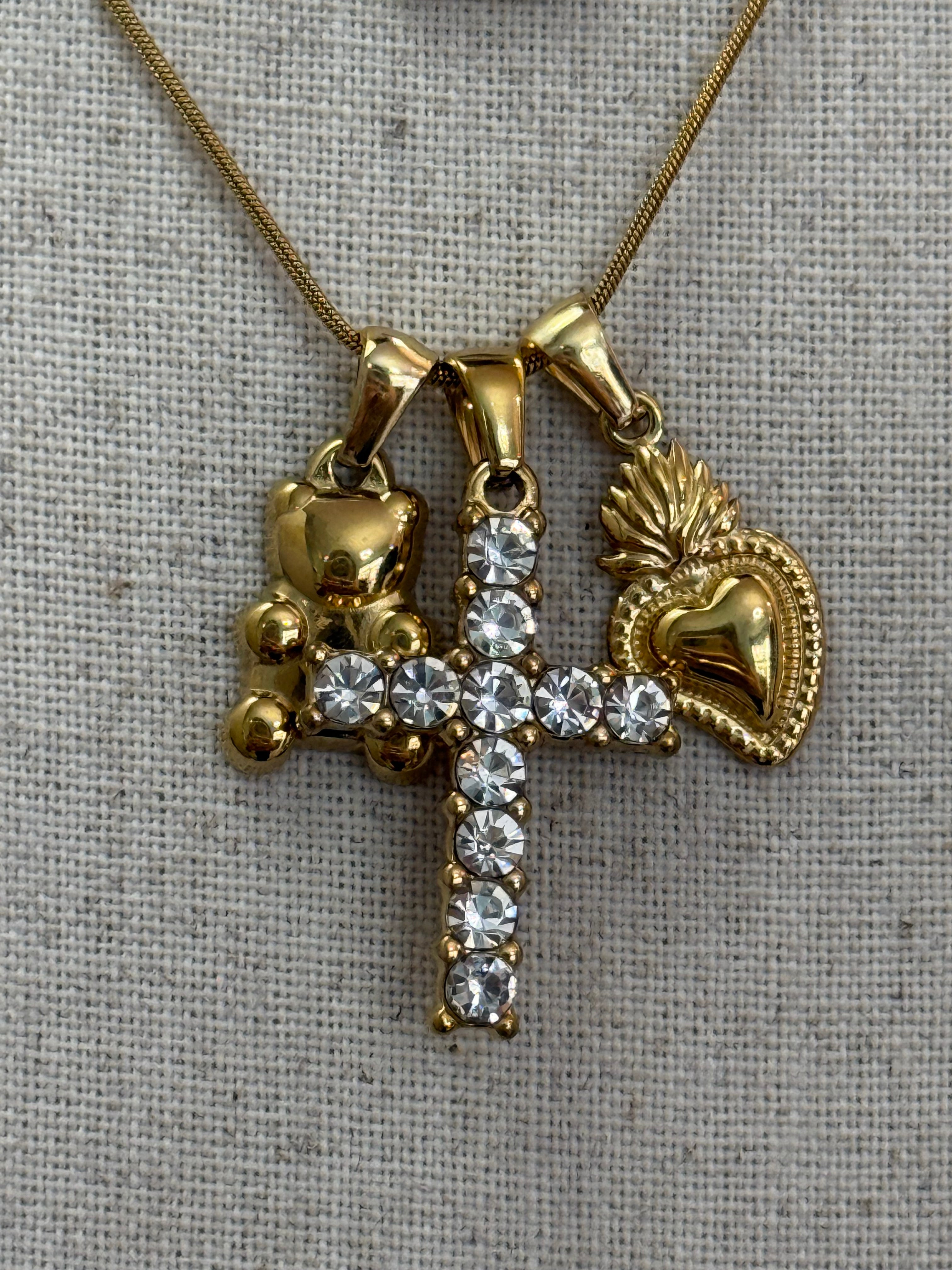 Collana multi charm orsetto