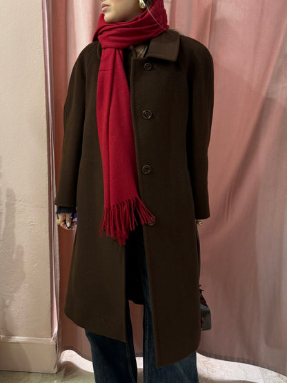Cappotto vintage in lana cioccolato