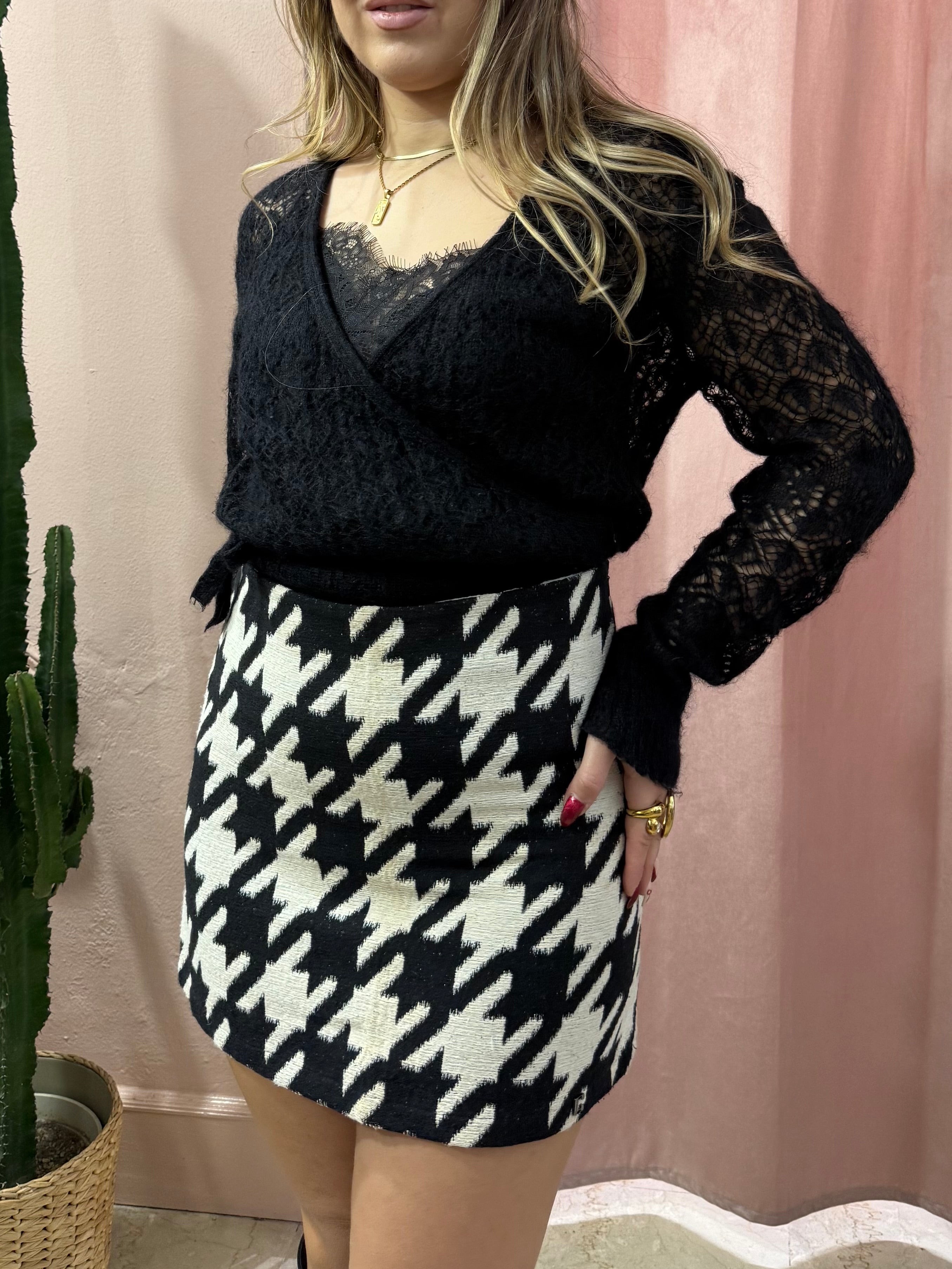 Minigonna pied de poule anni 2000