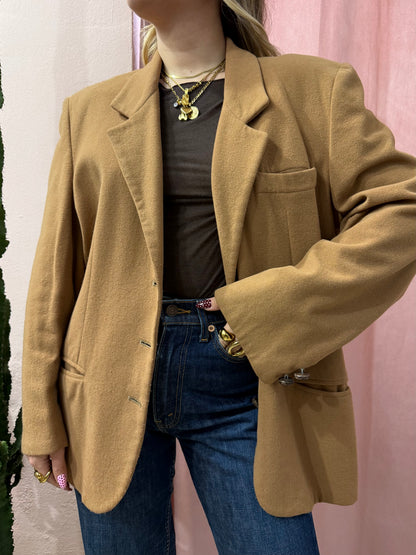 Blazer vintage tabacco misto cashmere