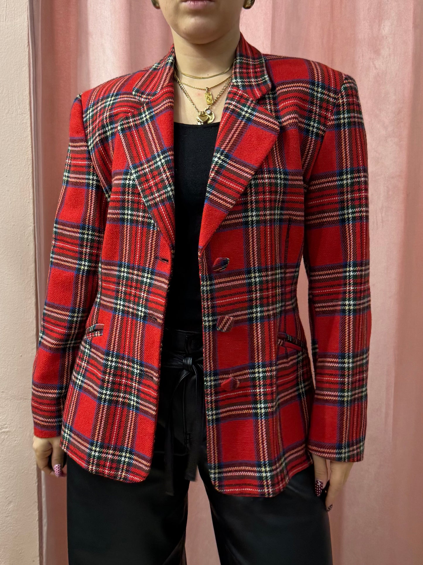 Blazer scozzese avvitato