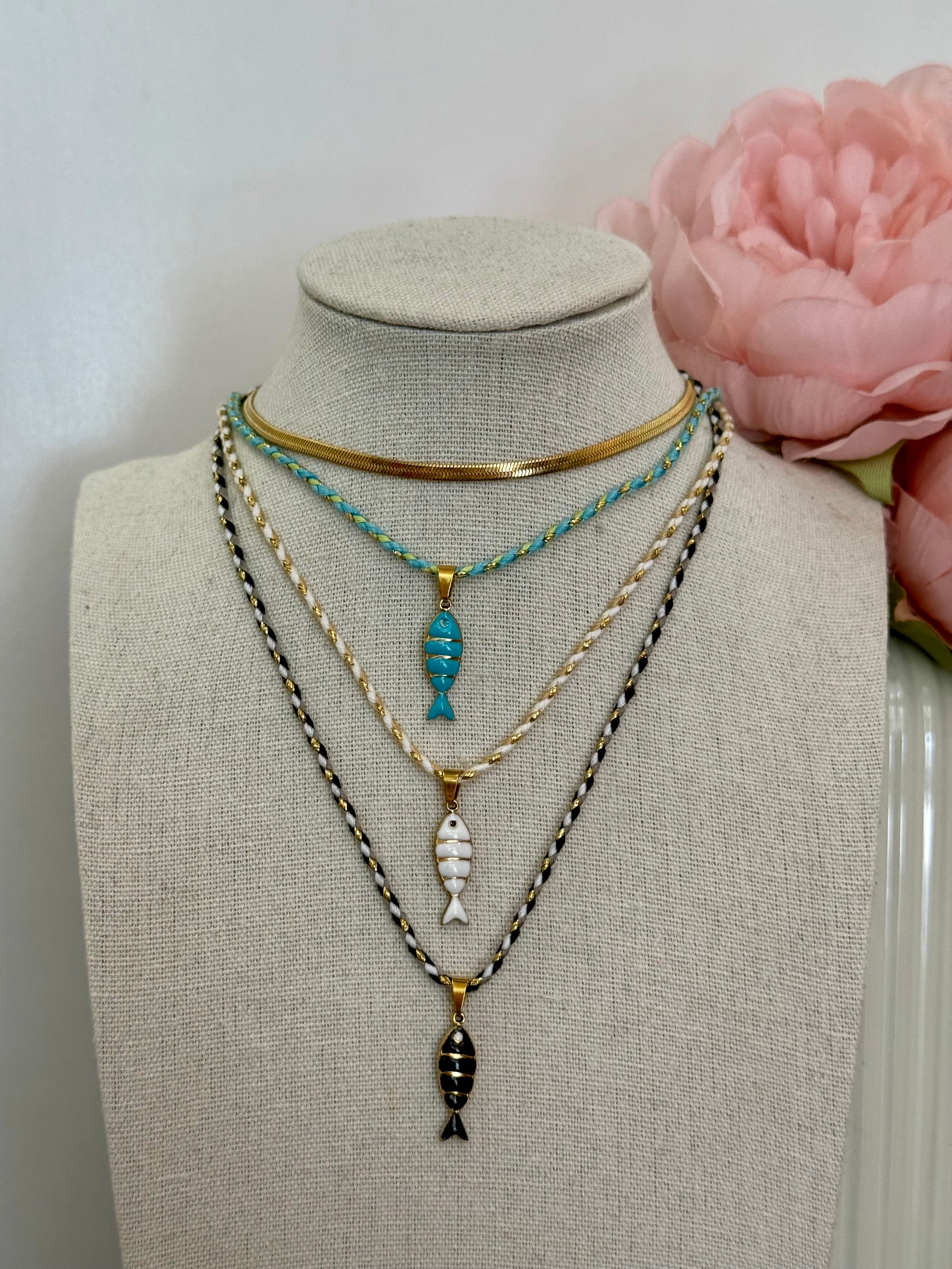 Collana con charm pesce| più colori