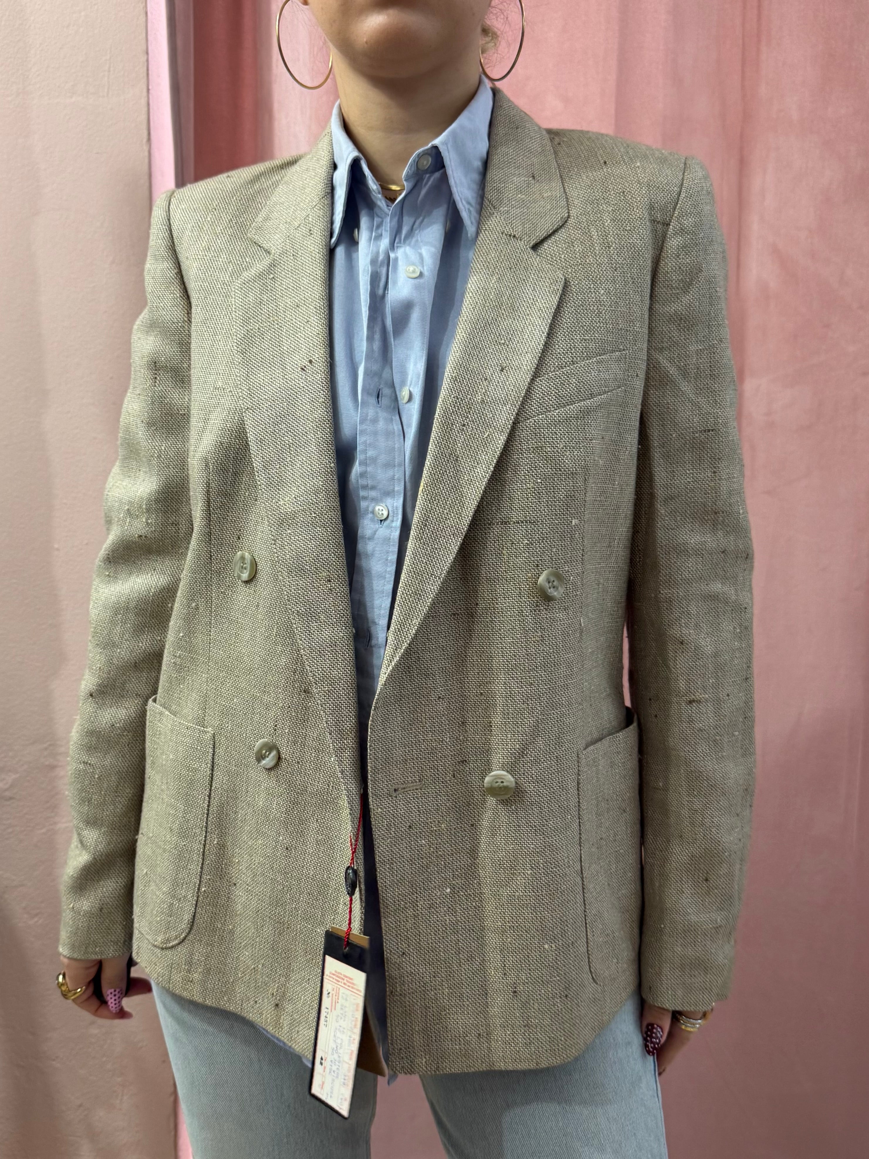 Blazer sartoriale new old stock lana misto seta