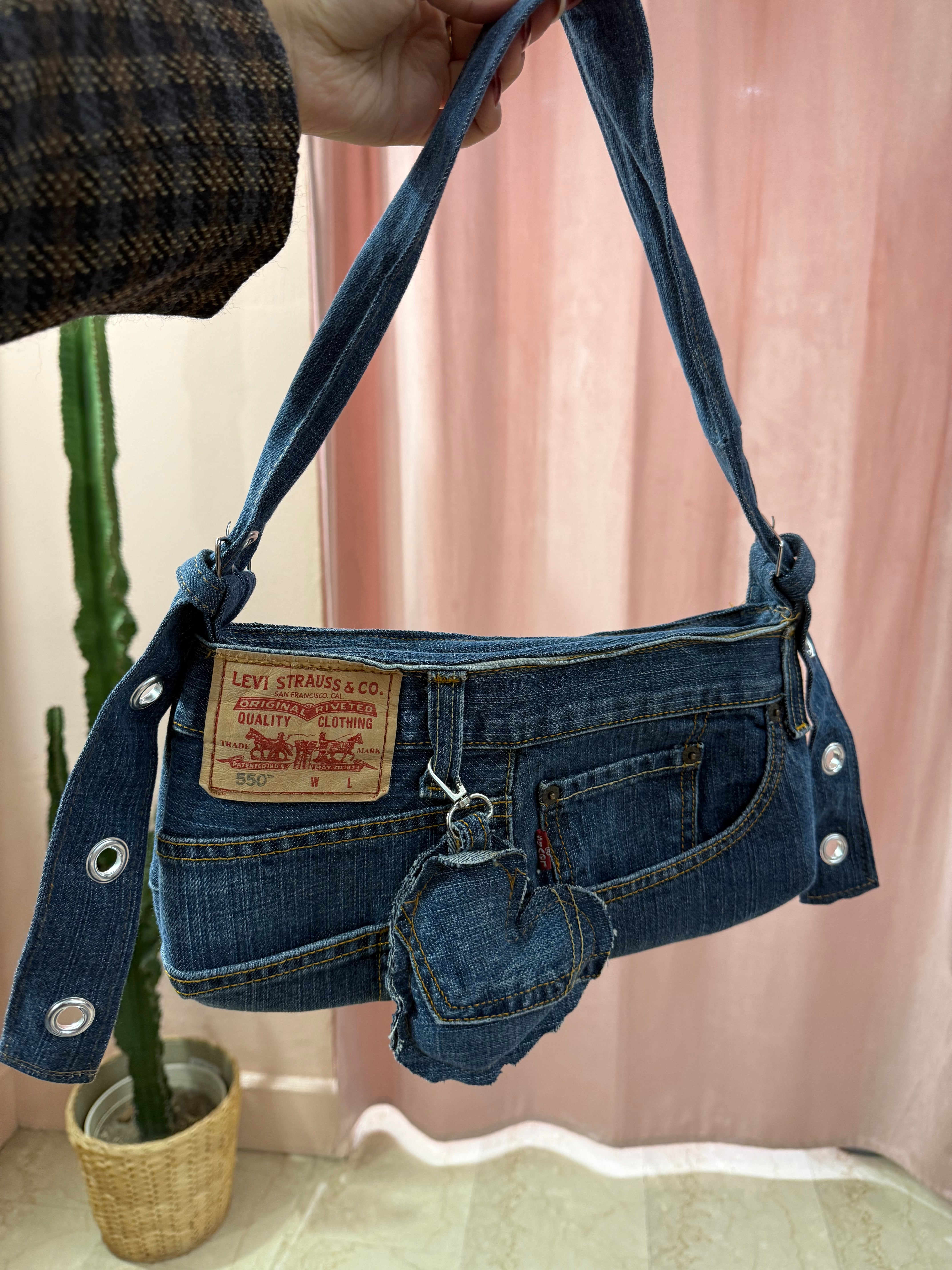 Borsa baguette Levis upcycling