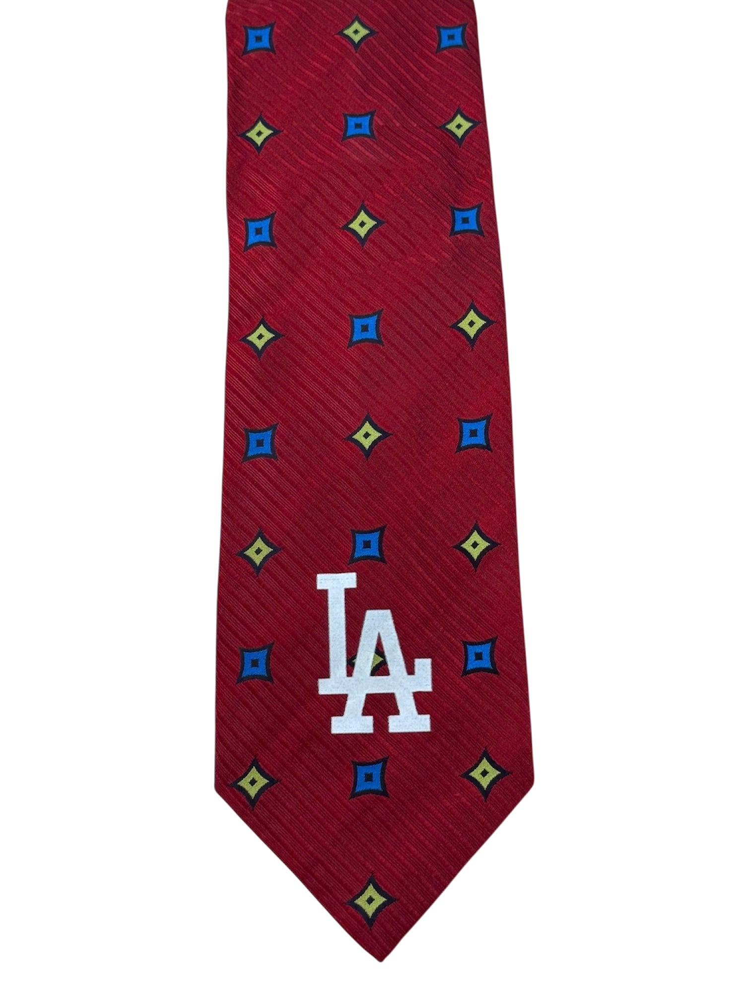 Cravatta LA Dodgers rosso scuro micro fantasia