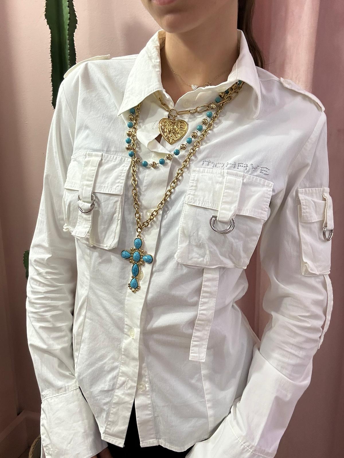 Camicia 00s cargo bianca