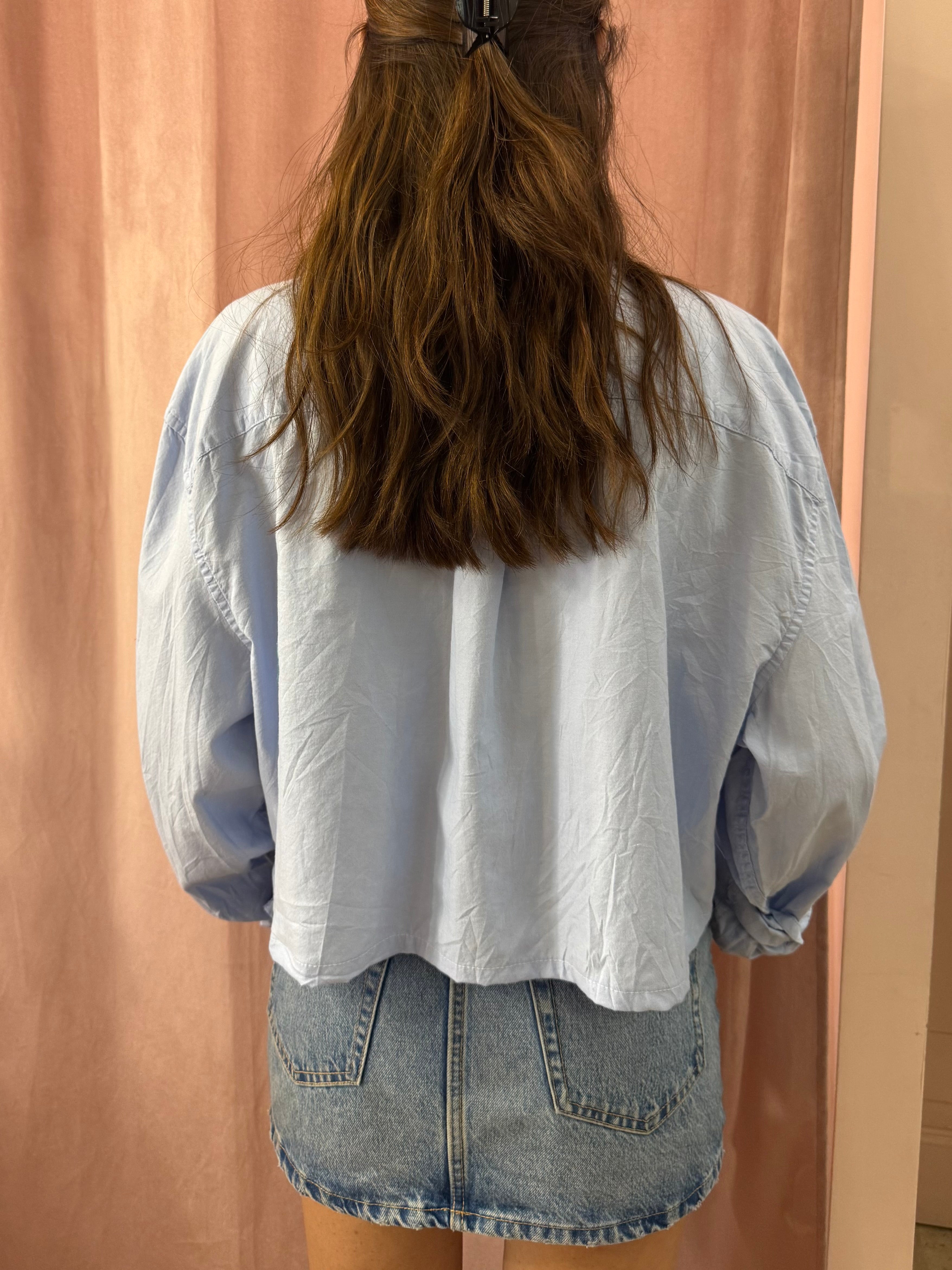 Camicia Tommy Hilfiger upcycling azzurra