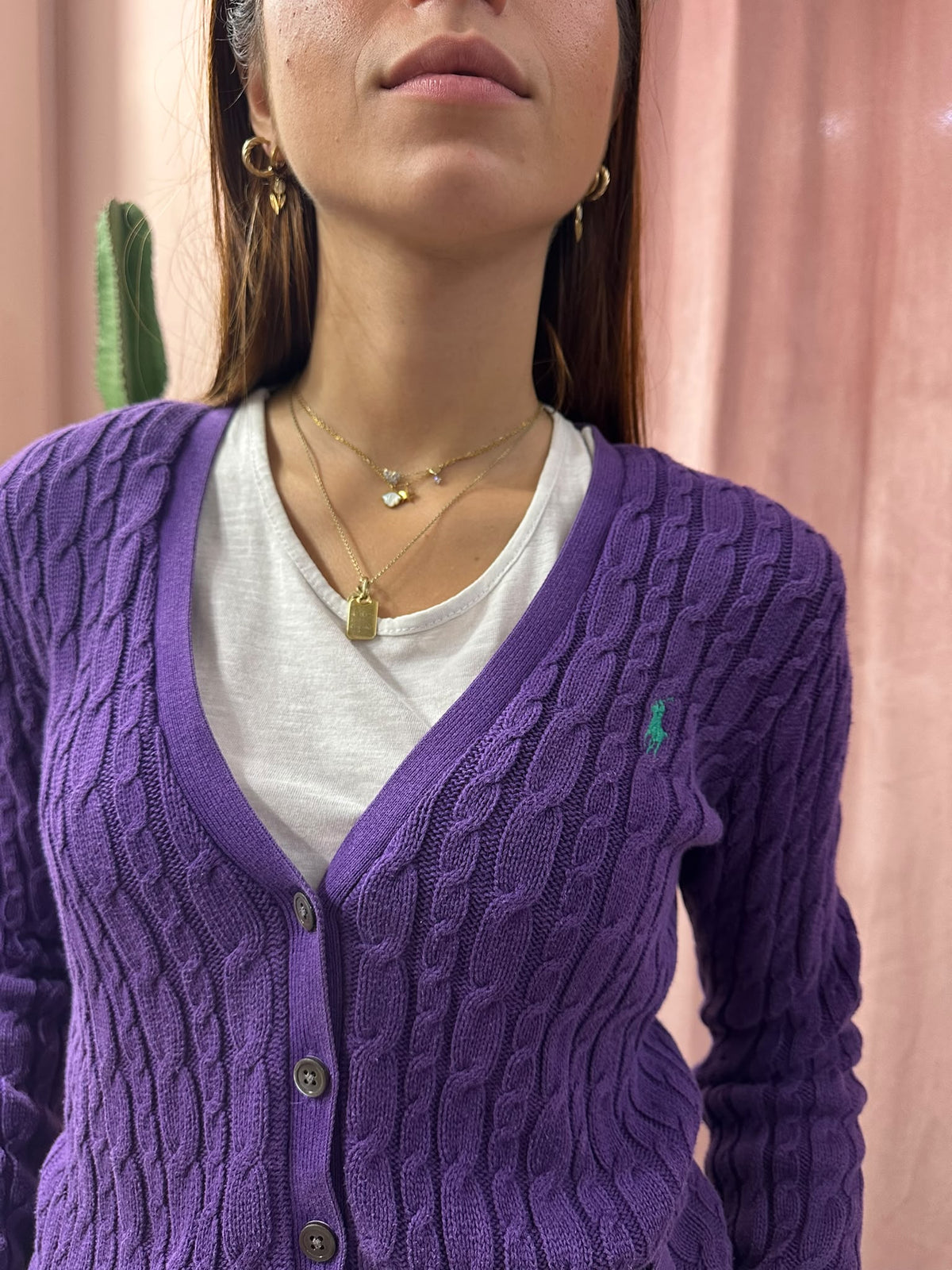 Cardigan Ralph Lauren viola