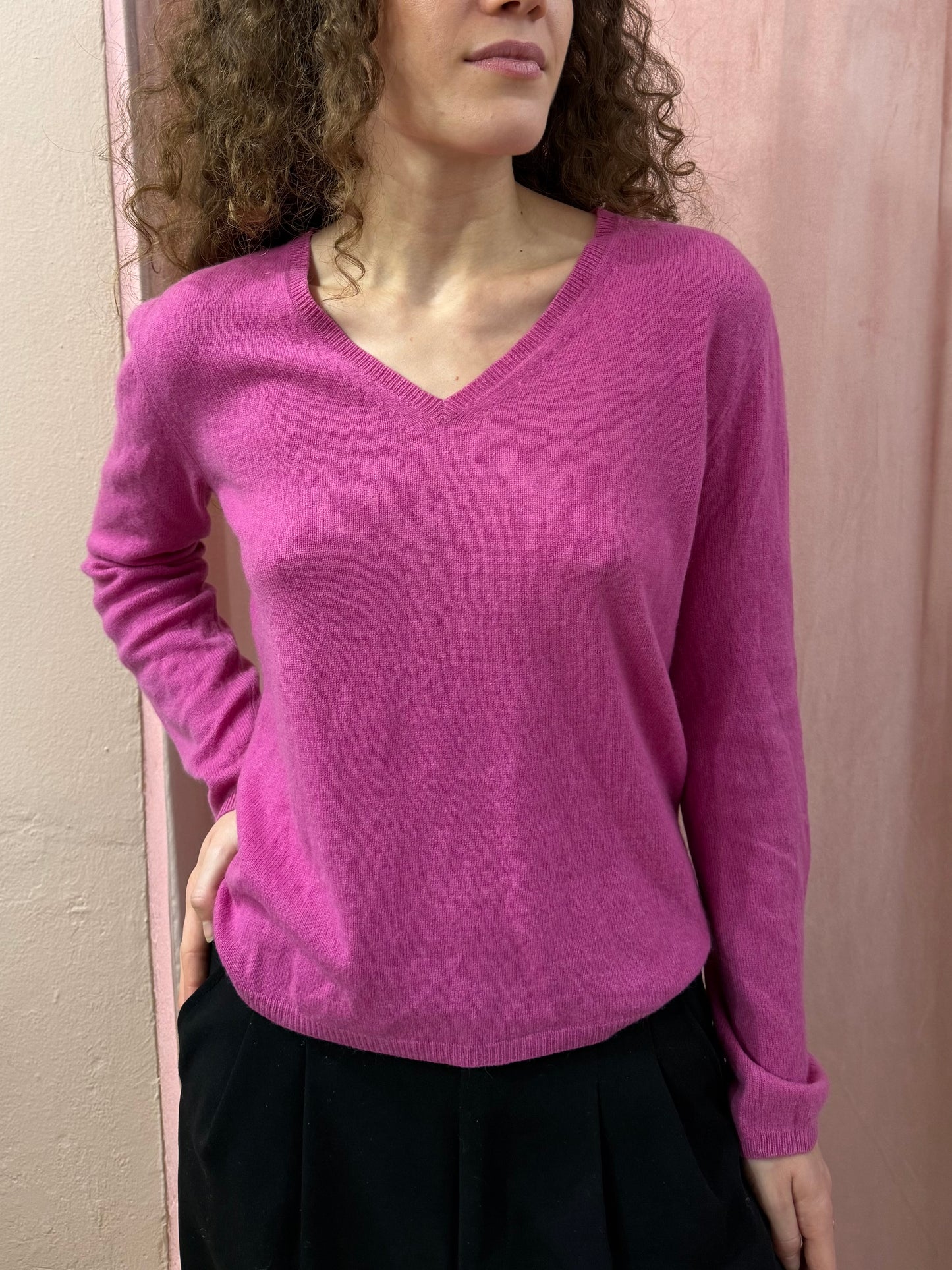 Maglione Max&co. ciclamino lana e cashmere