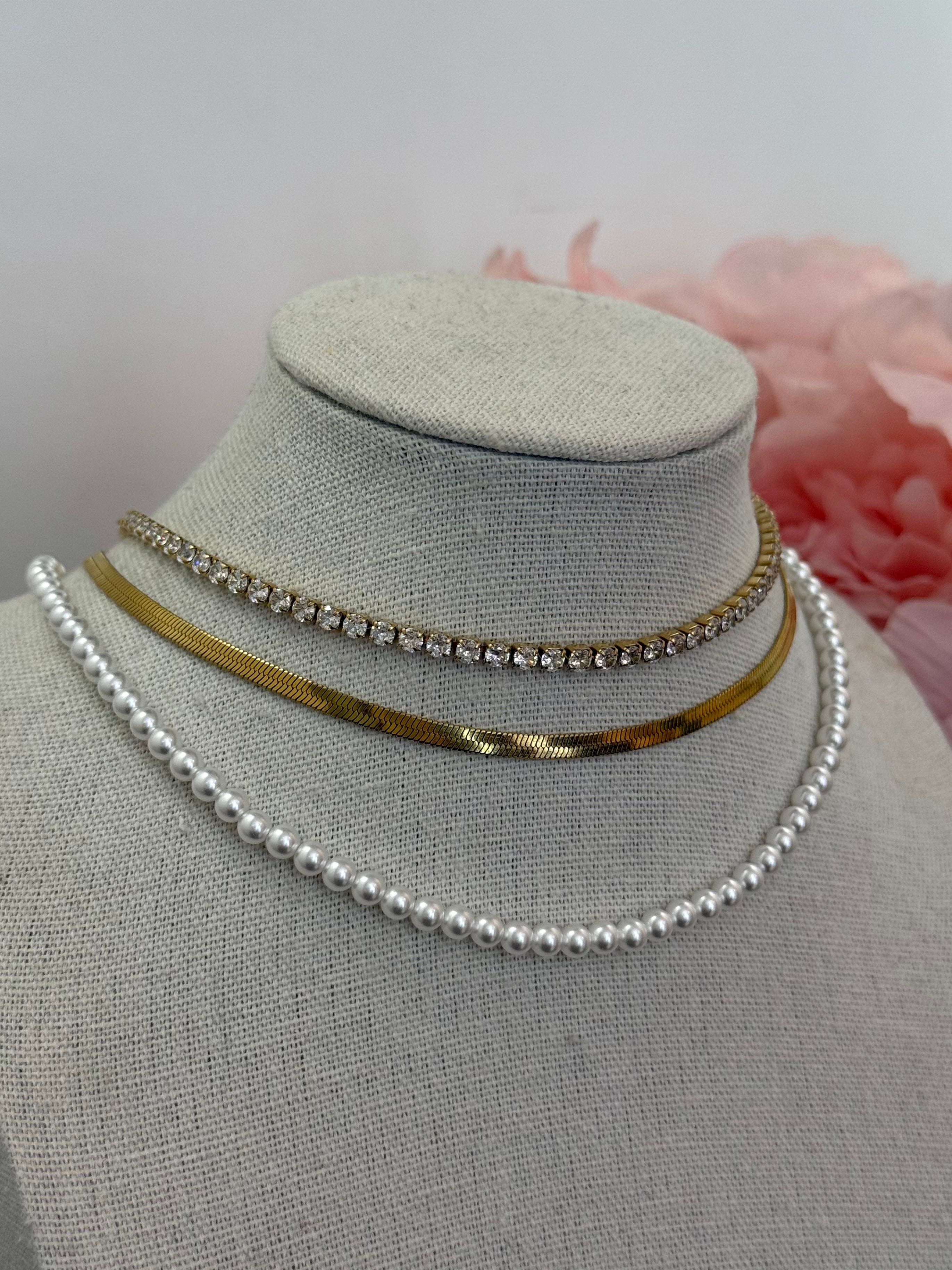 Collana perle girocollo