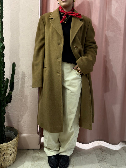 Cappotto cammello in pura lana