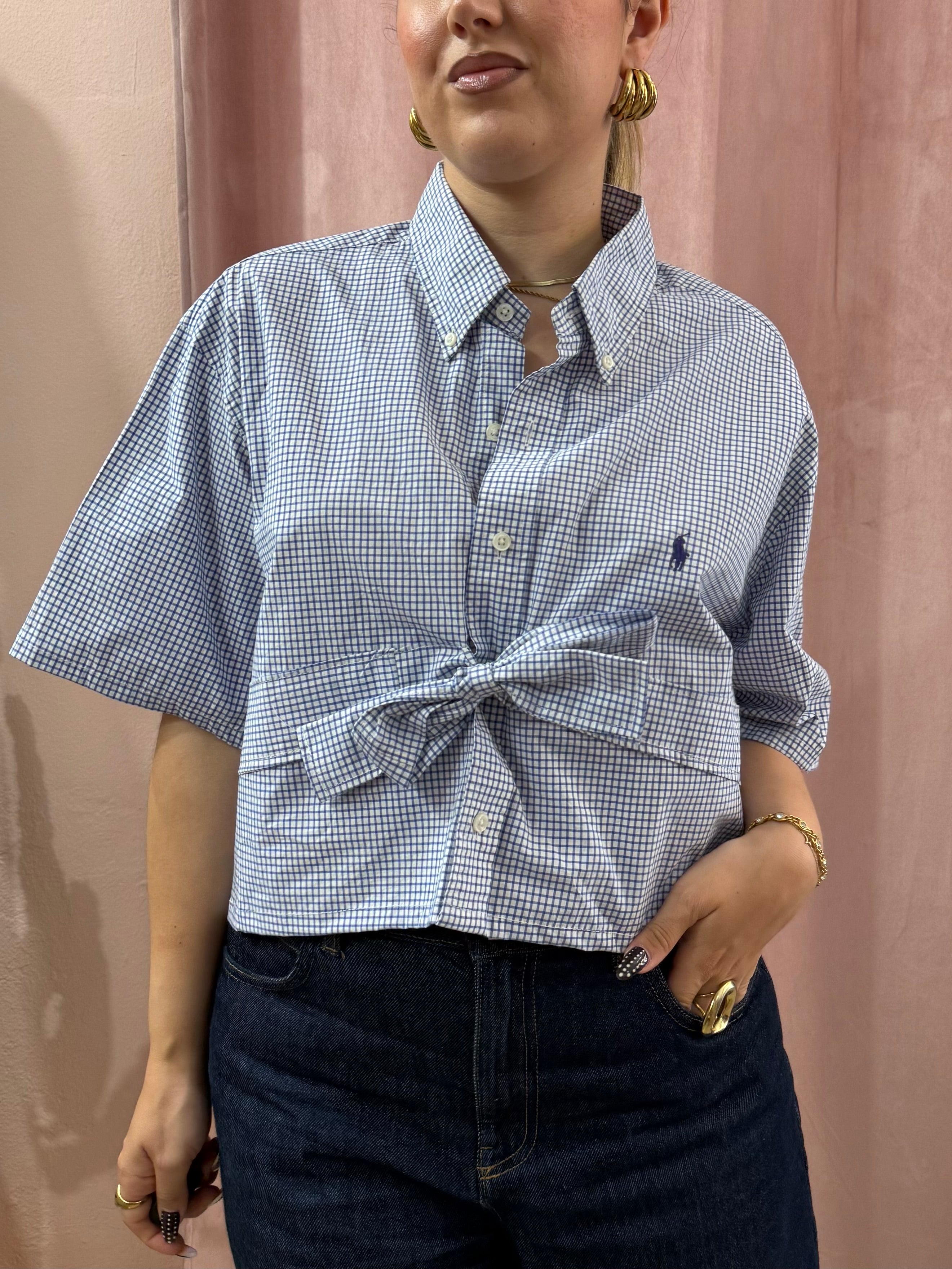 Camicia Ralph Lauren upcycling fiocco a quadri