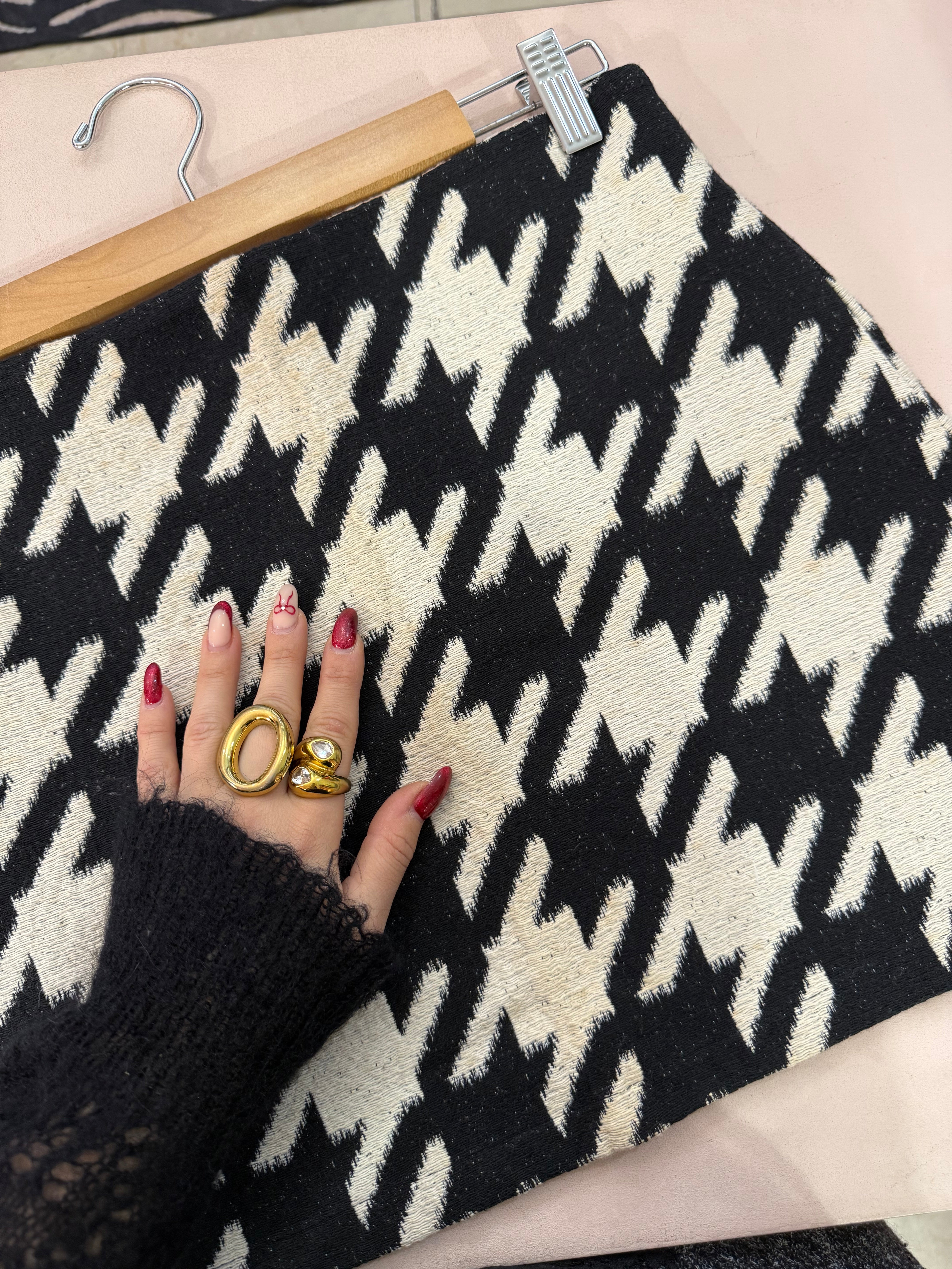 Minigonna pied de poule anni 2000