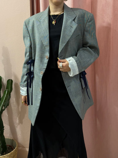 Blazer upcycling fiocchi principe di Galles