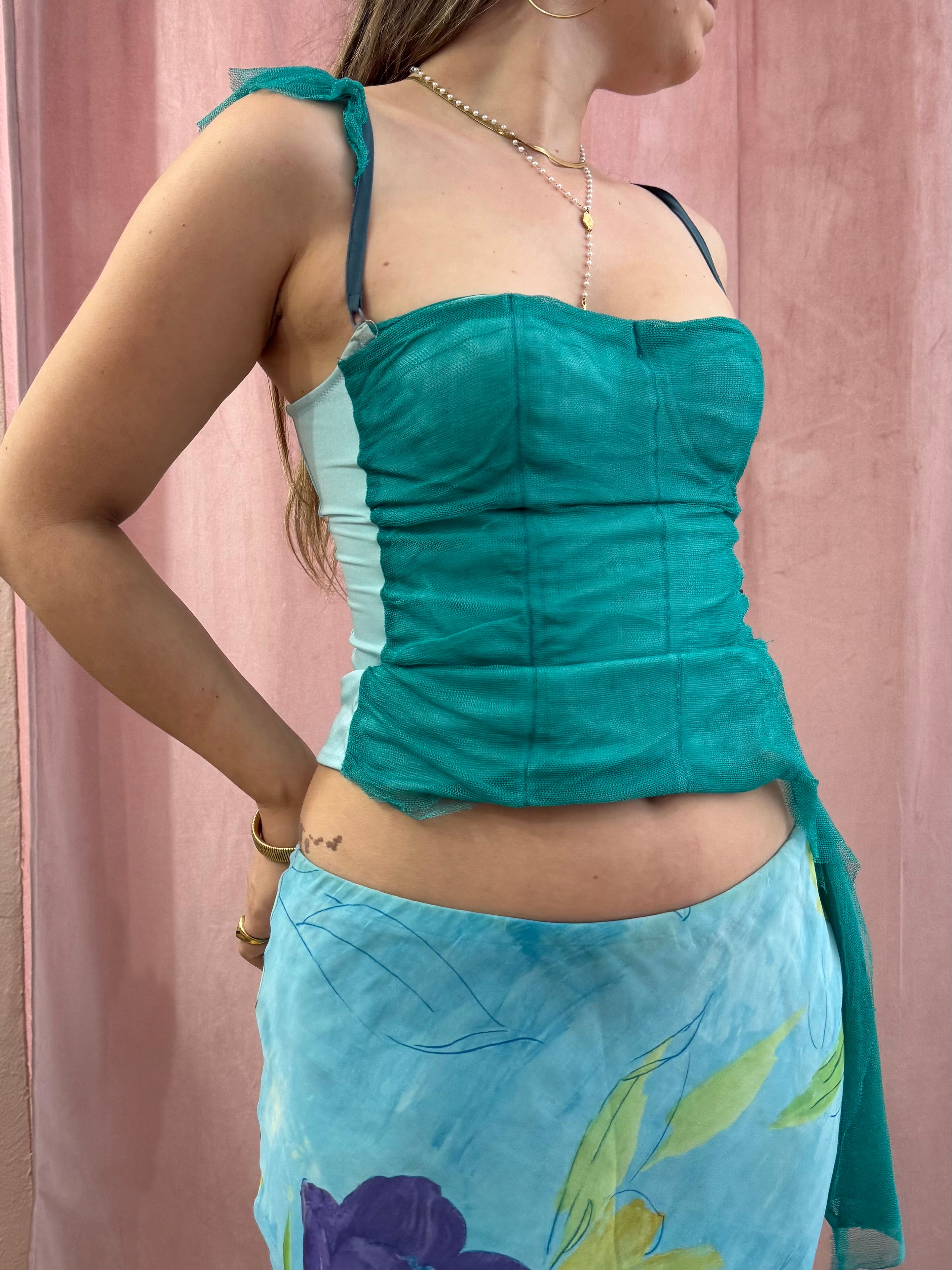 Top Pinko verde acqua