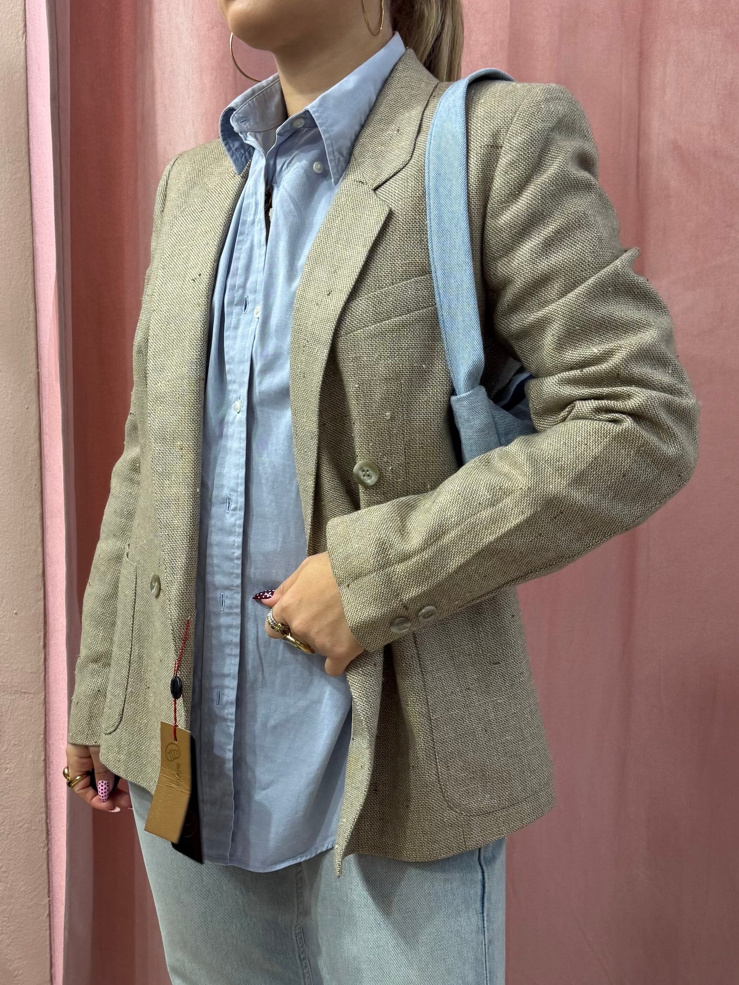 Blazer sartoriale new old stock lana misto seta