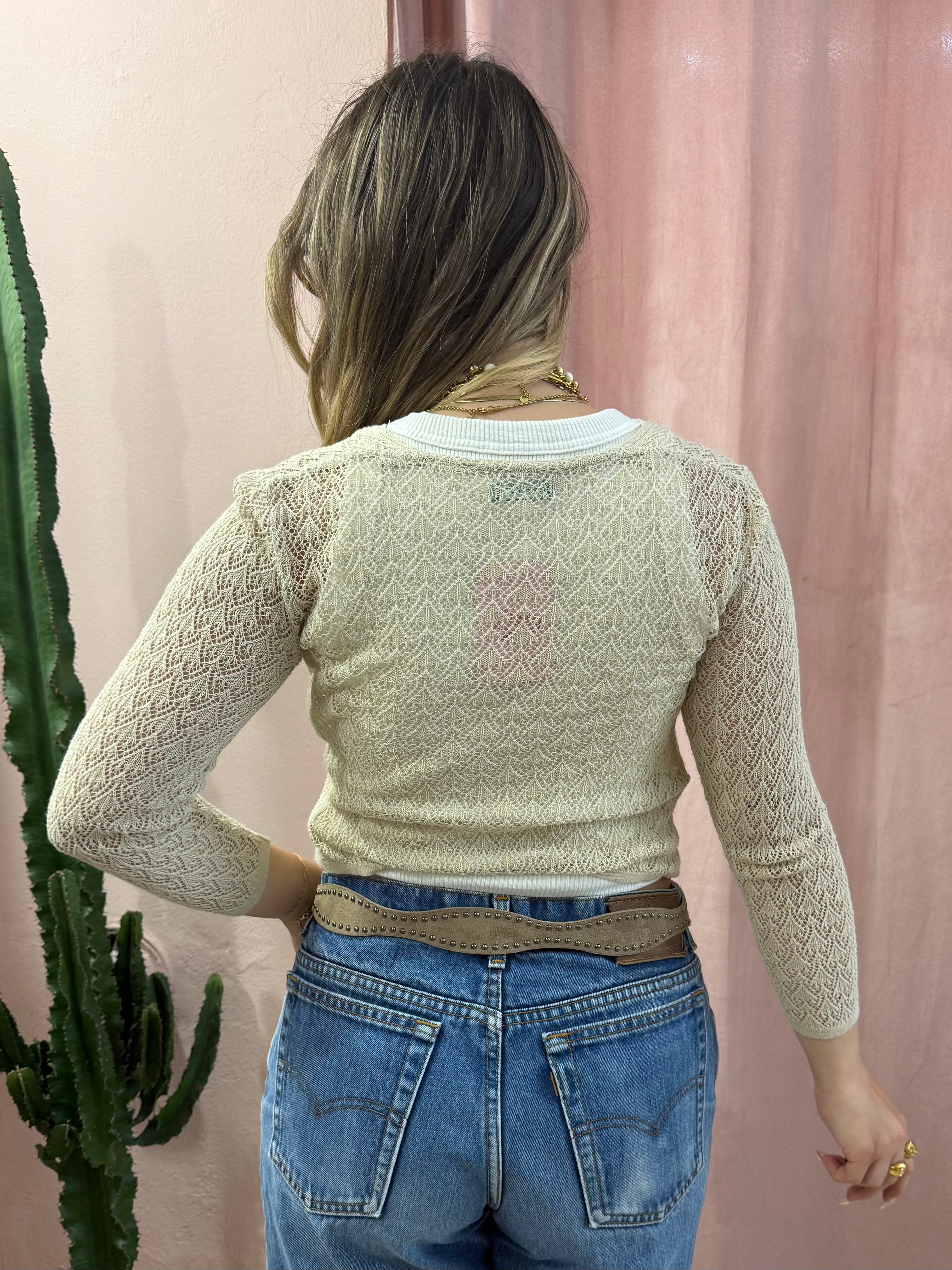 Cardigan 00s beige