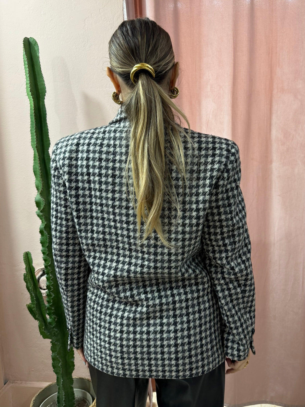 Blazer in pura lana pied de poule