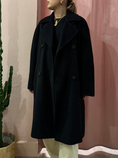 cappotto Max Mara nero lana e cashmere