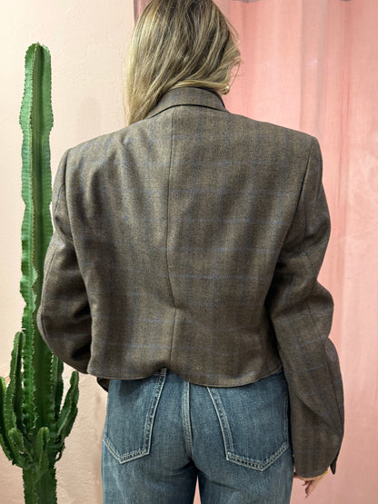 Blazer principe di Galles marrone