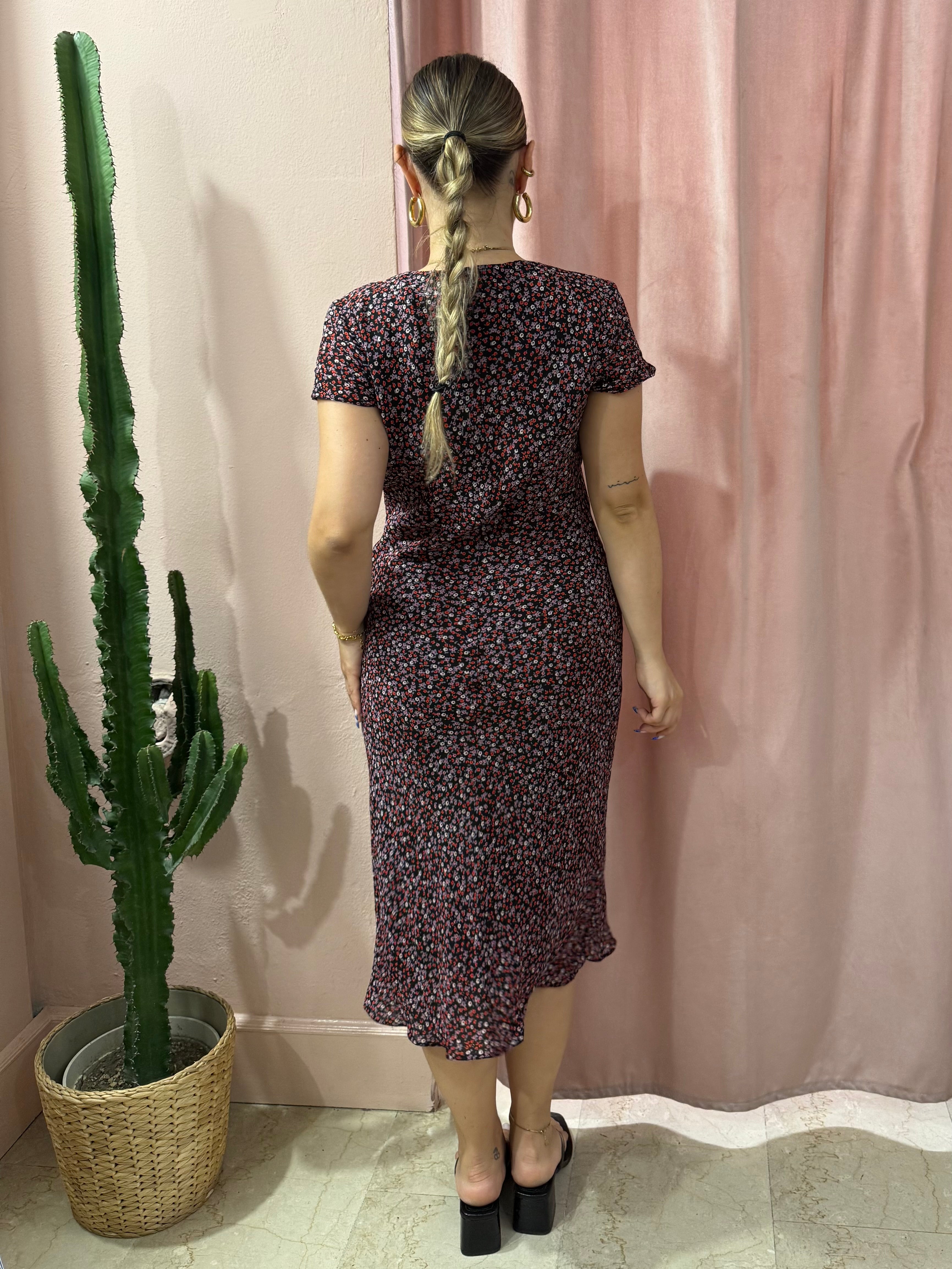 Vestito midi 00s a fiorellini