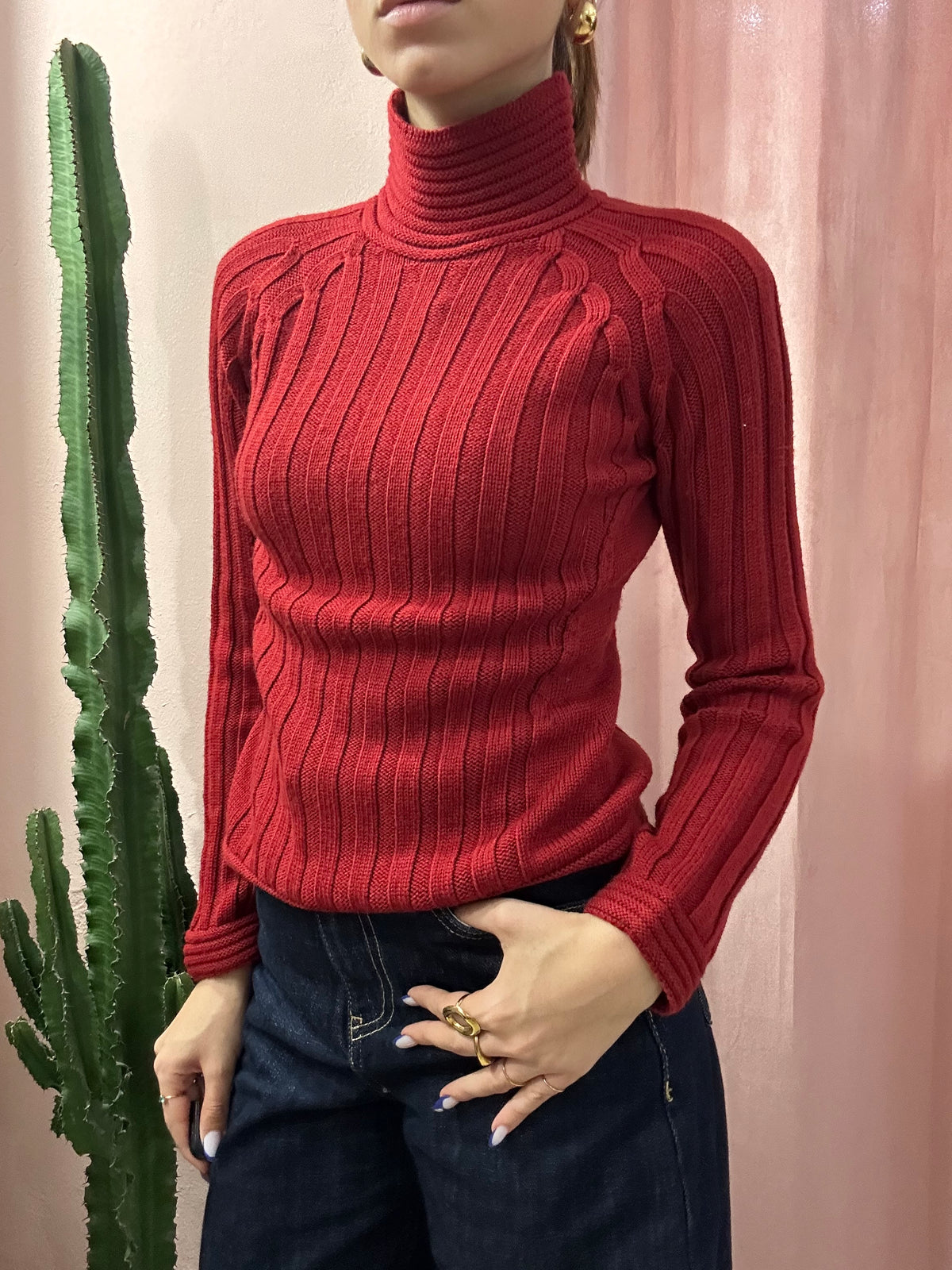 Maglione dolcevita Max Mara rosso