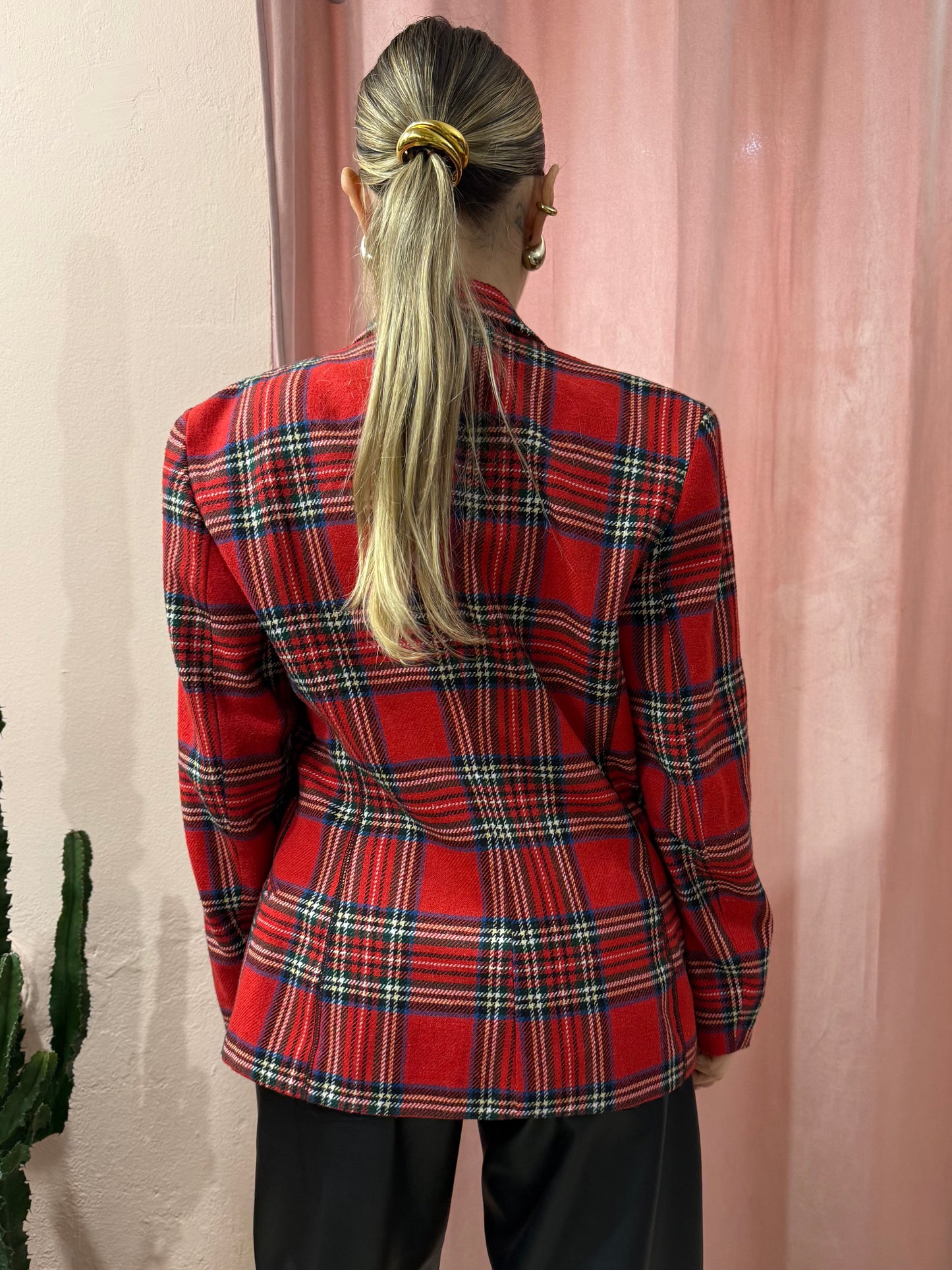 Blazer scozzese avvitato