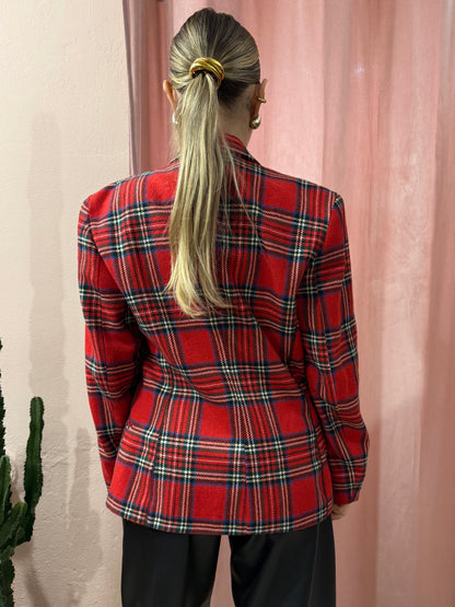 Blazer scozzese avvitato