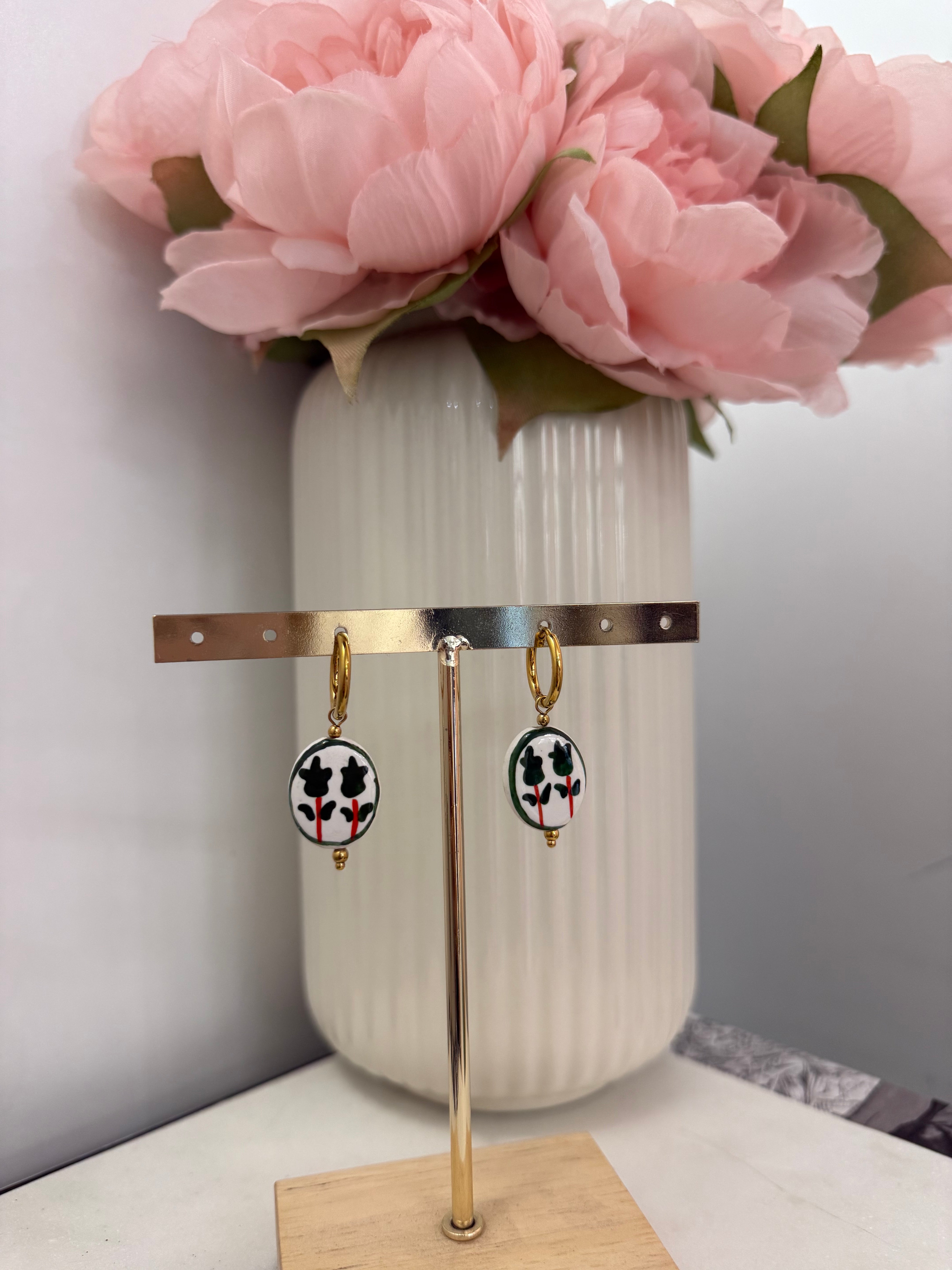 Orecchini pendenti ceramica più colori