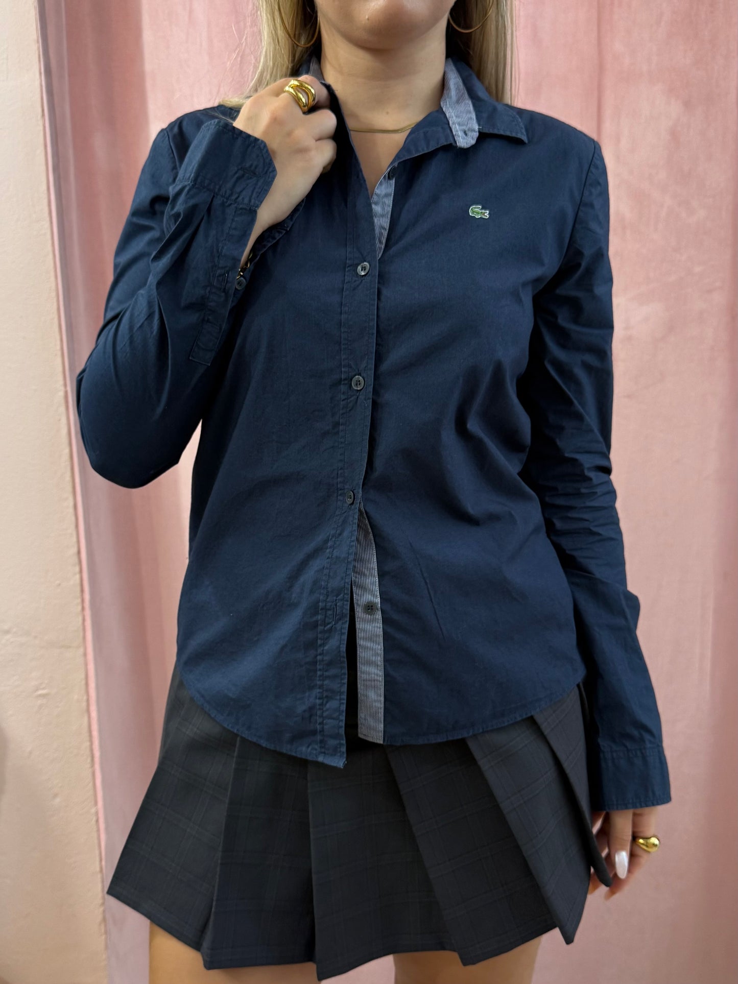 Camicia Lacoste blu notte
