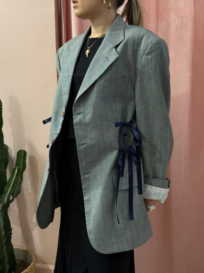 Blazer upcycling fiocchi principe di Galles