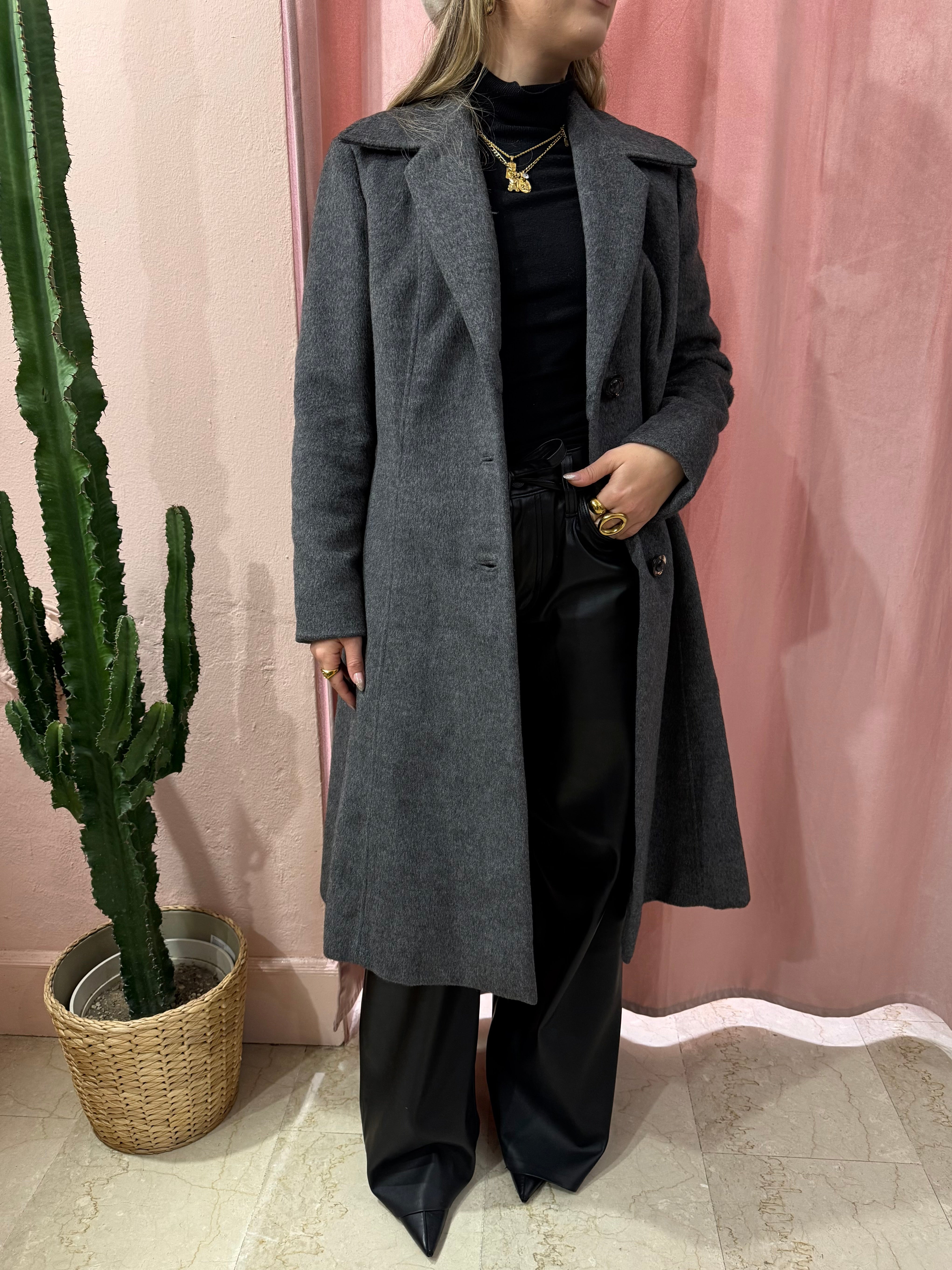 Cappotto sartoriale in lama grigio