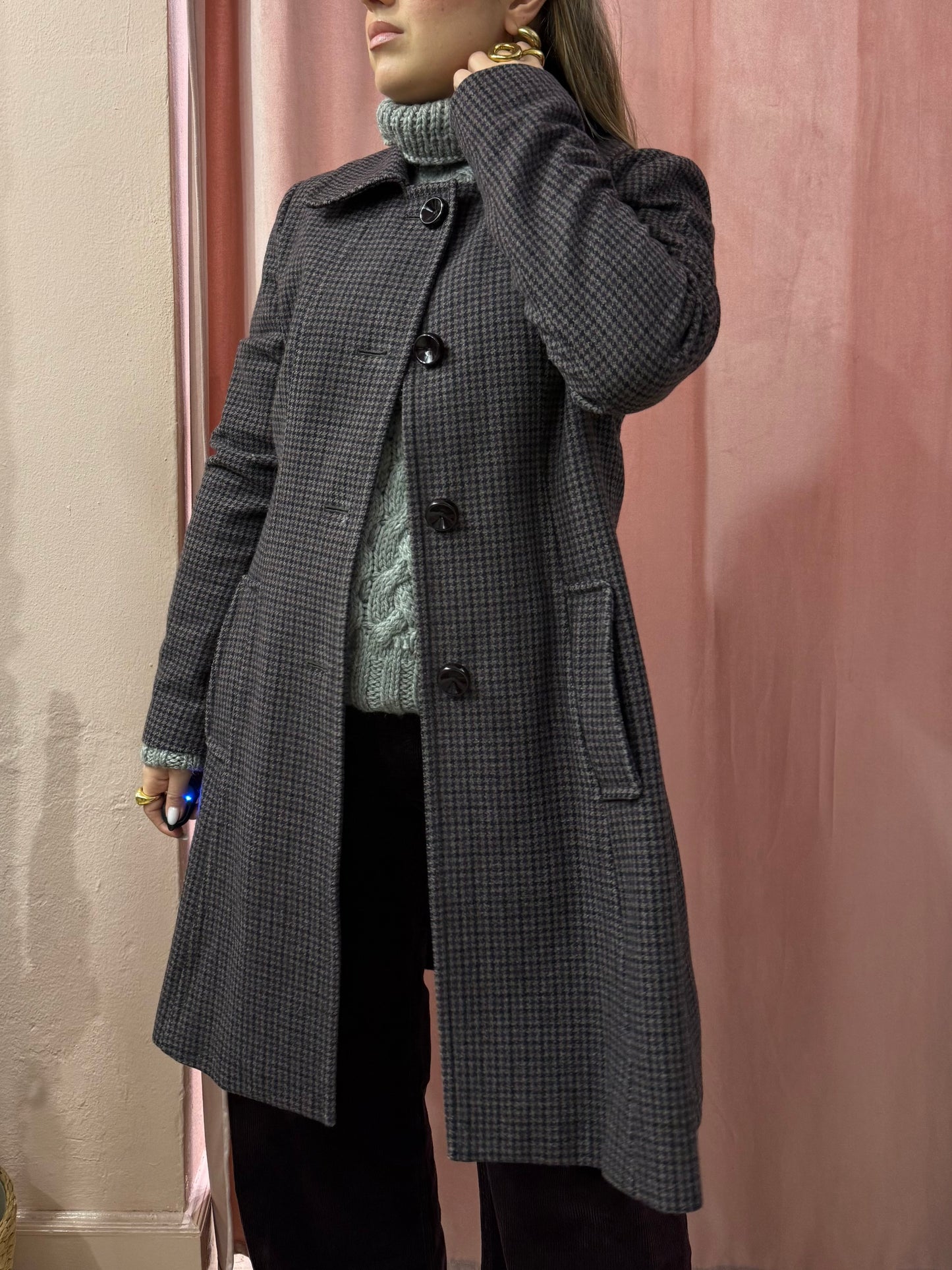 Cappotto Intrend pied de poule in lana