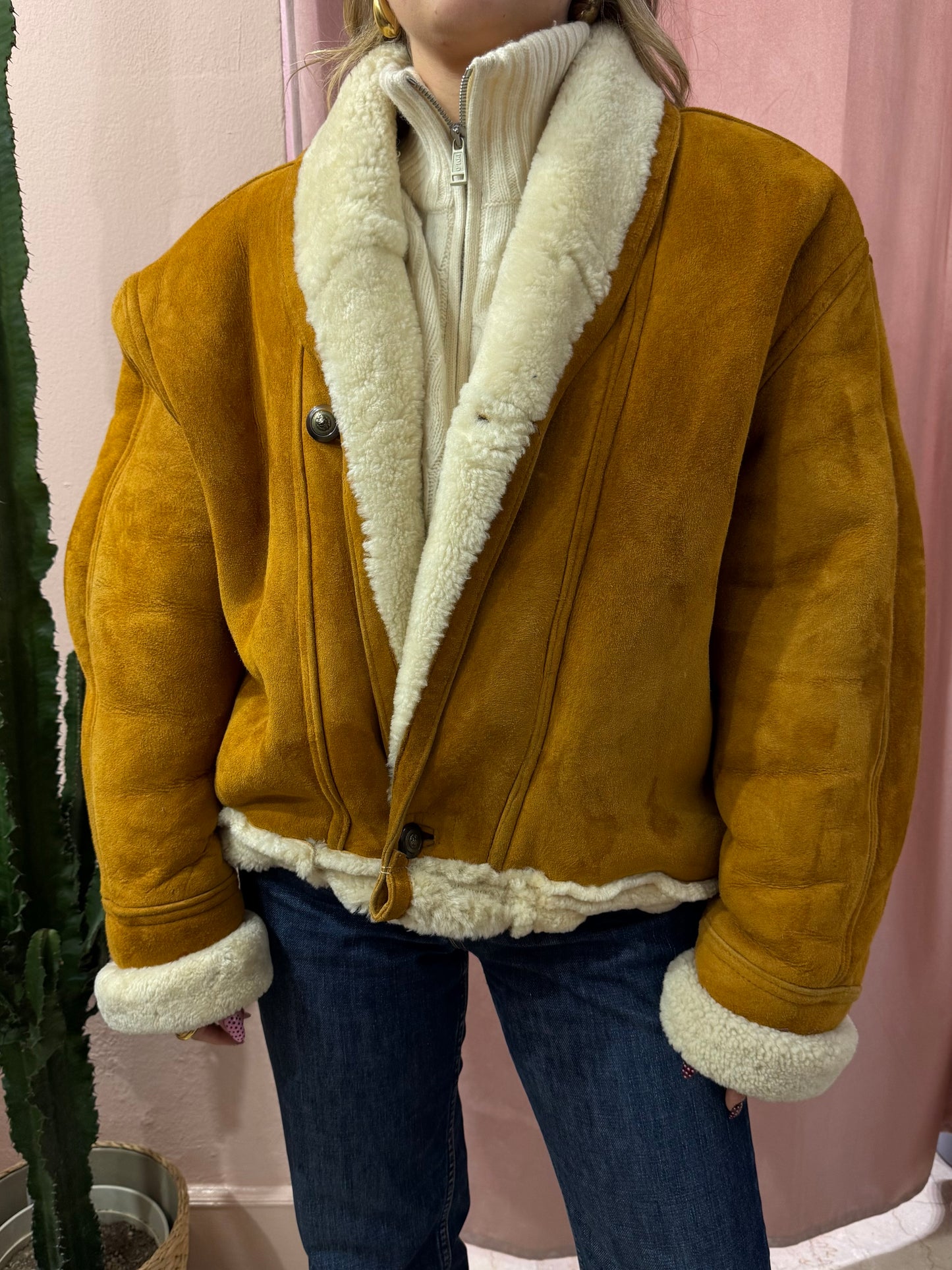 Montone crop cammello