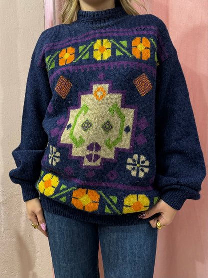 Maglione lungo in fantasia