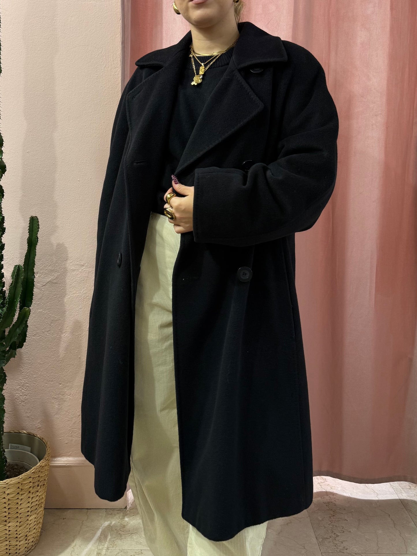 cappotto Max Mara nero lana e cashmere
