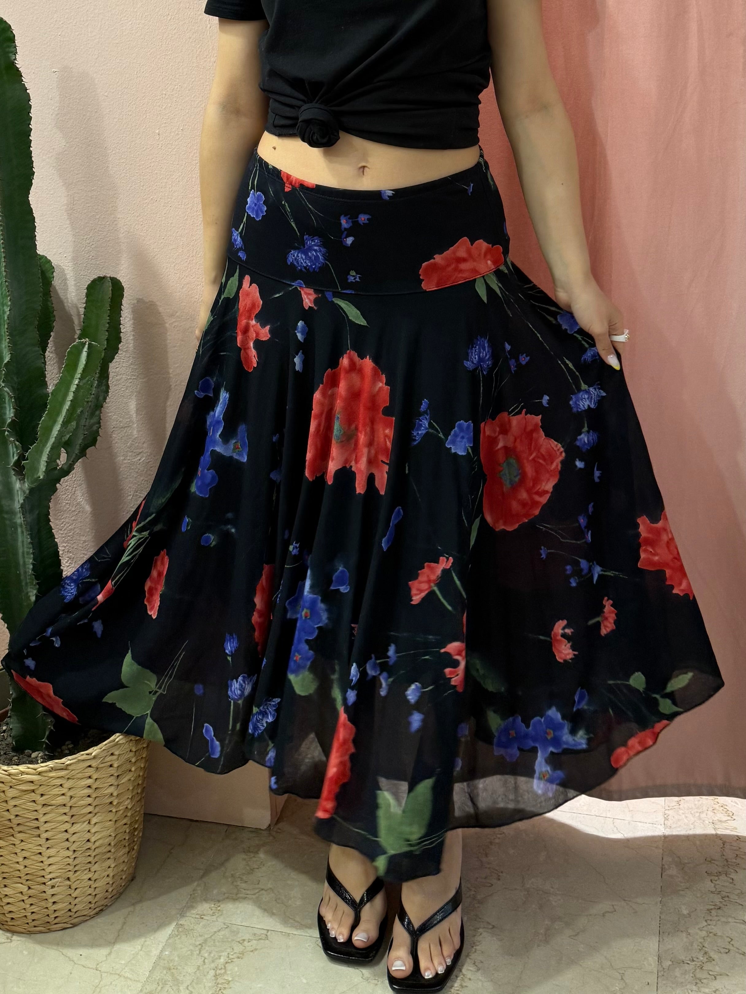 Gonna svasata fantasia papaveri