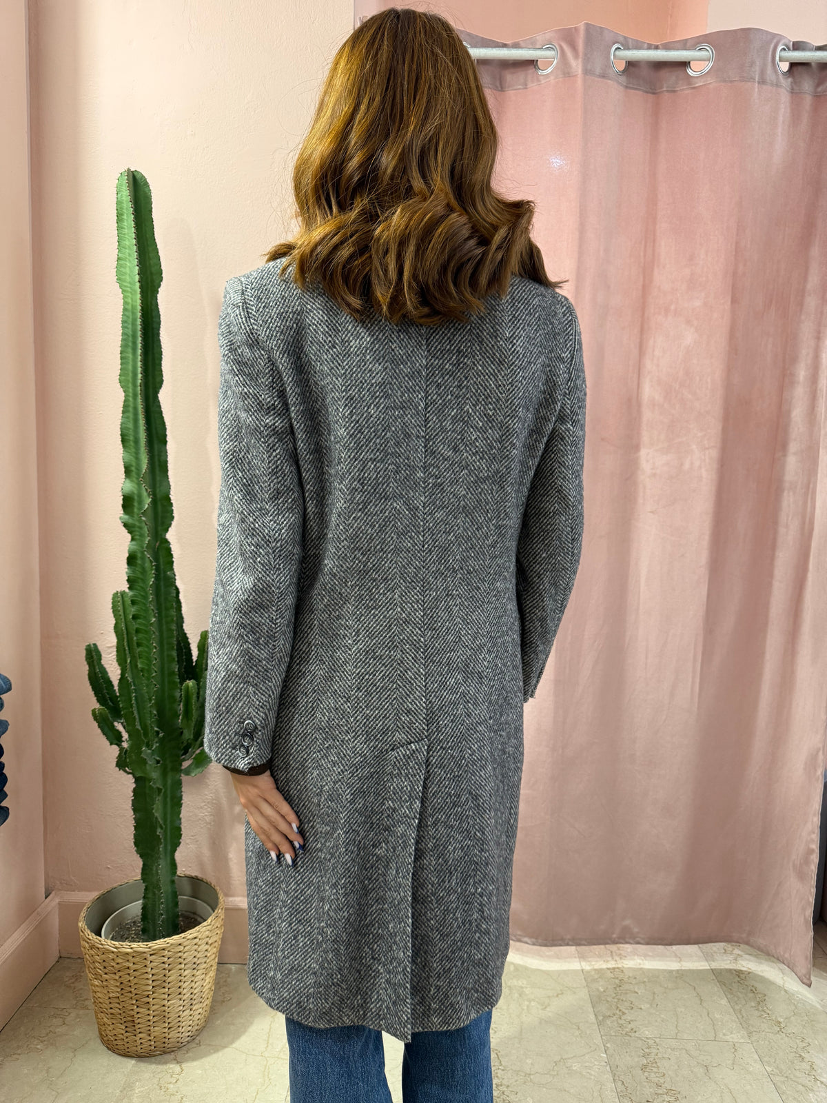 Cappotto Sportmax spigato in lana